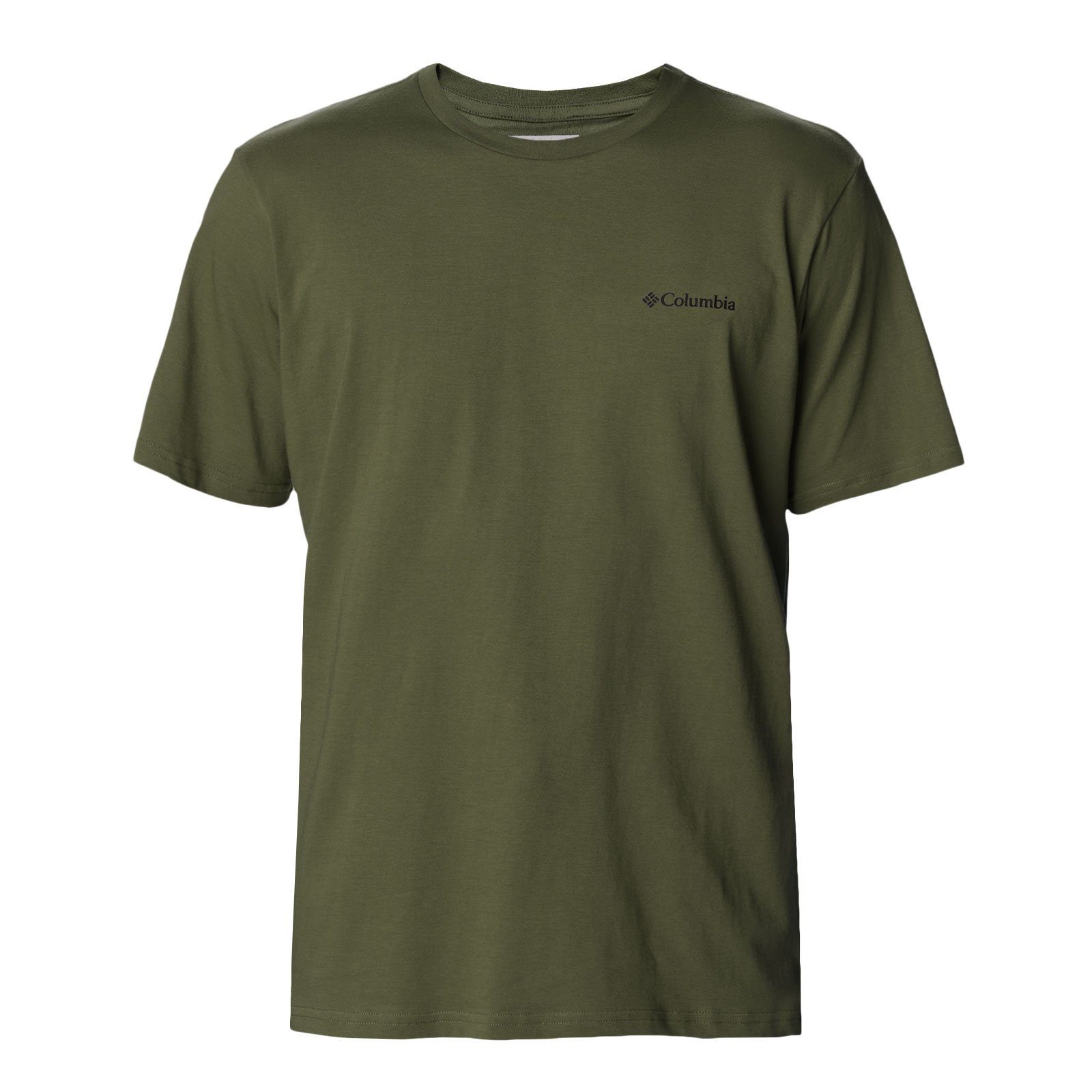 Columbia Kurzarmshirt Rockaway River™ Back Graphic T-Shirt mit Rundhalsausschnitt 397 stone green