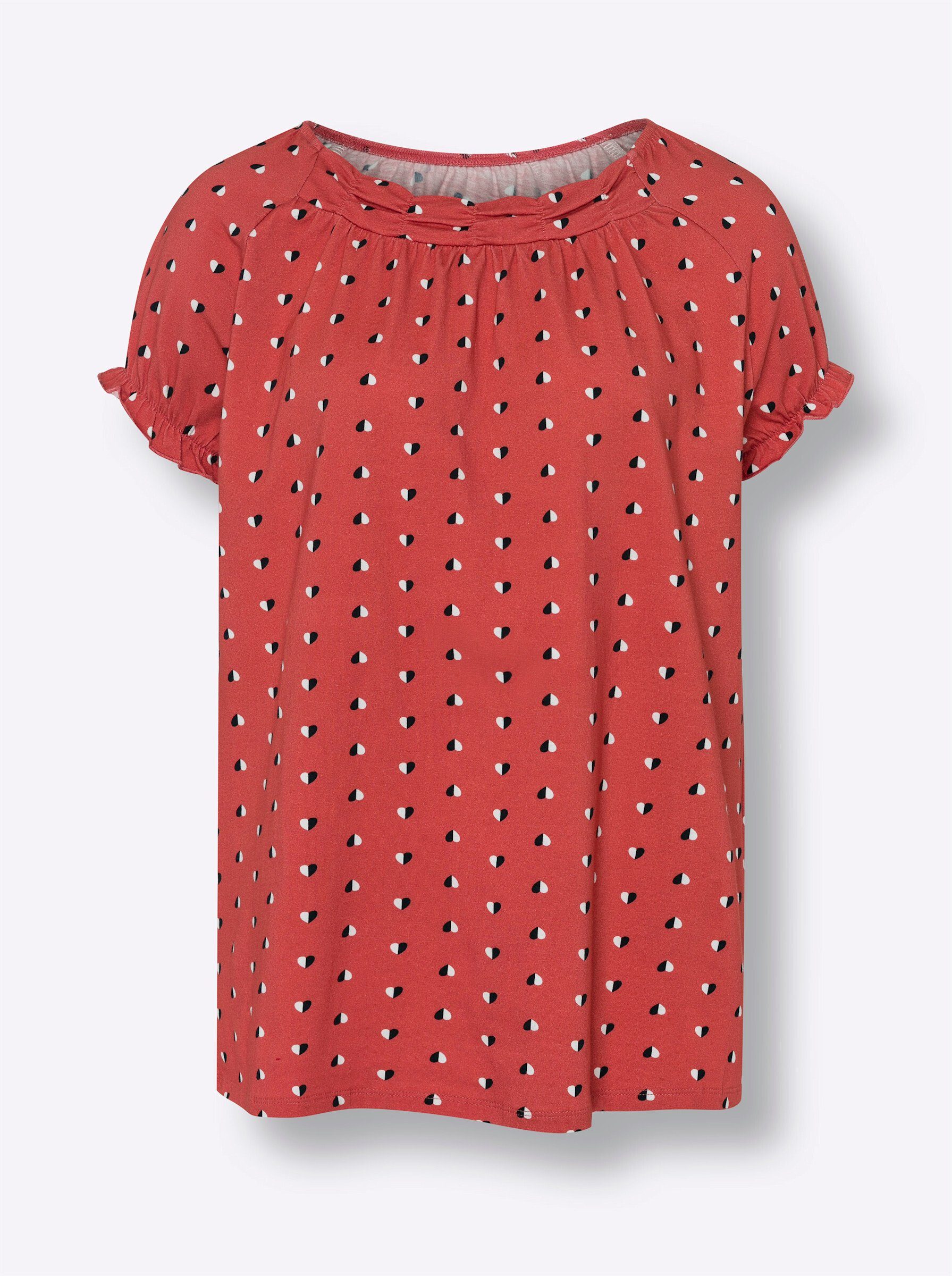Sieh an! T-Shirt grapefruit-marine-bedruckt
