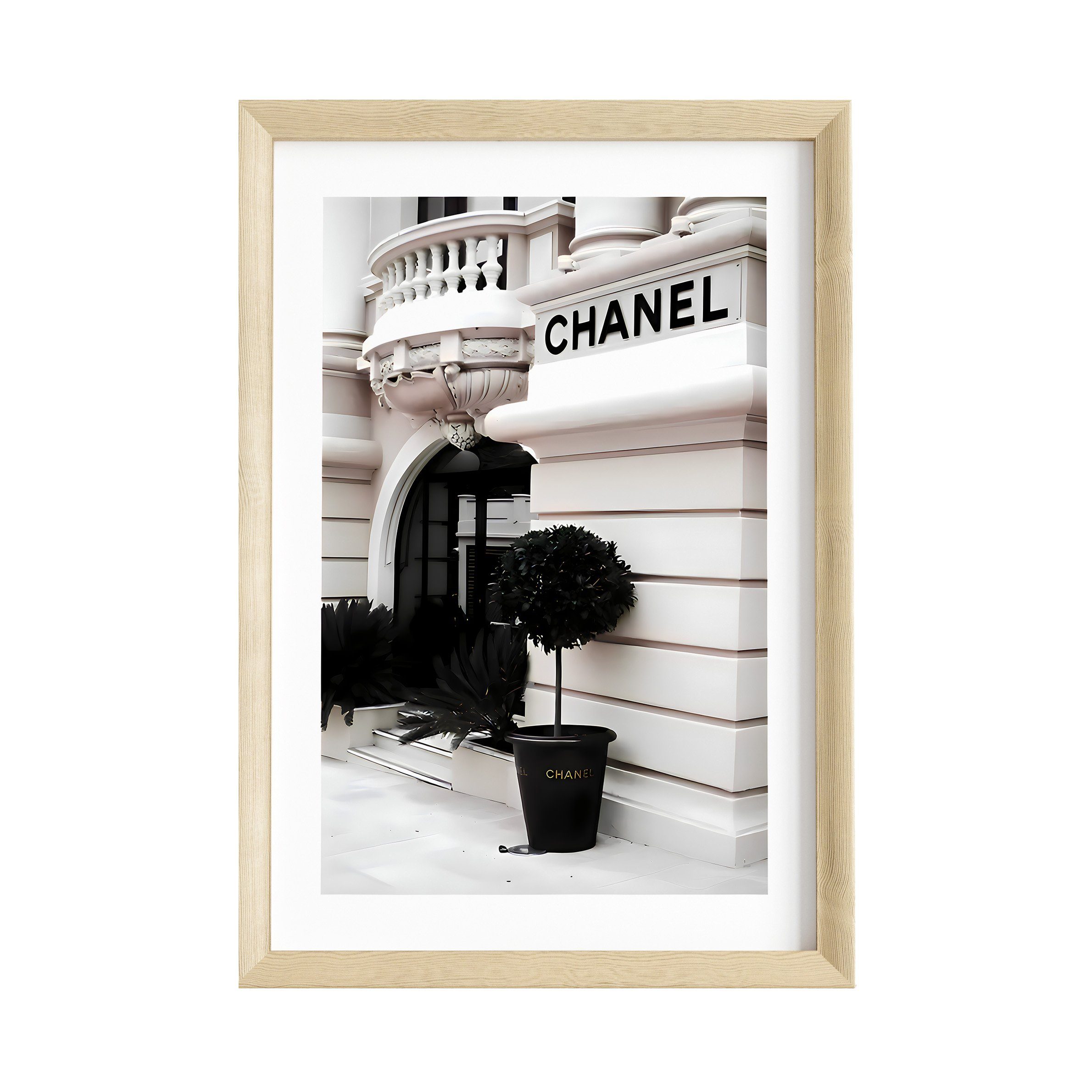 JUSTGOODMOOD Плакат Premium ® Chanel Geschäft Плакат · ohne Rahmen, Плакат in verschiedenen Größen verfügbar