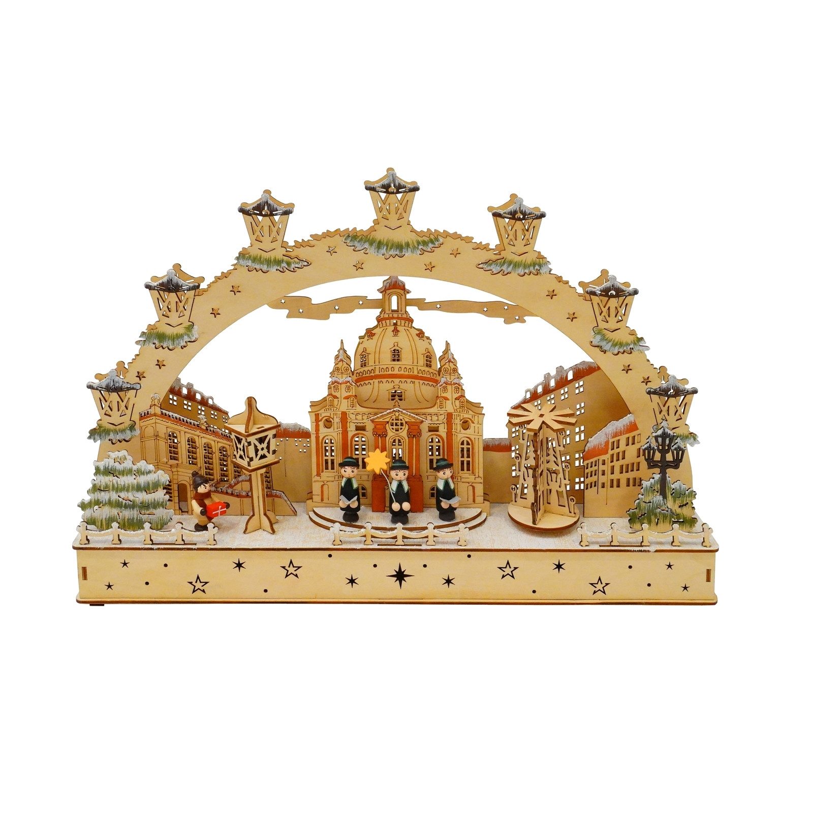 HTI-Living Schwibbogen Leuchtbogen LED Kirche mit Sternensinger (1-tlg), Schwibbogen