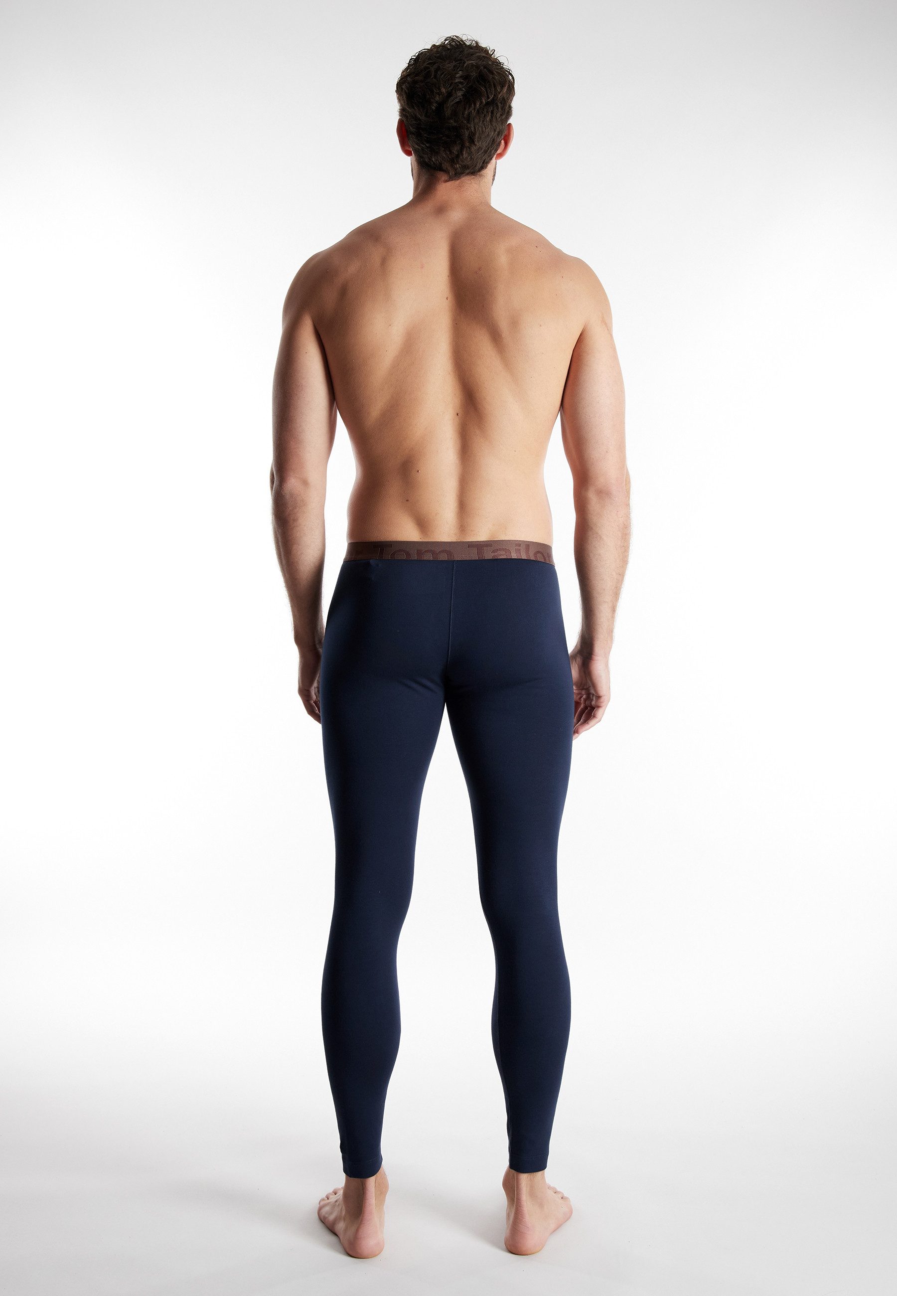 TOM TAILOR Lange Unterhose TOM TAILOR Herren lange Unterhose blau uni (1-St)