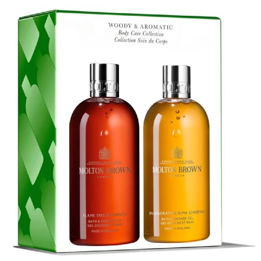 MOLTON BROWN Duschgel Bathing Collection Duschgel Woody & Aromatic (0,6l) (2-teilig)