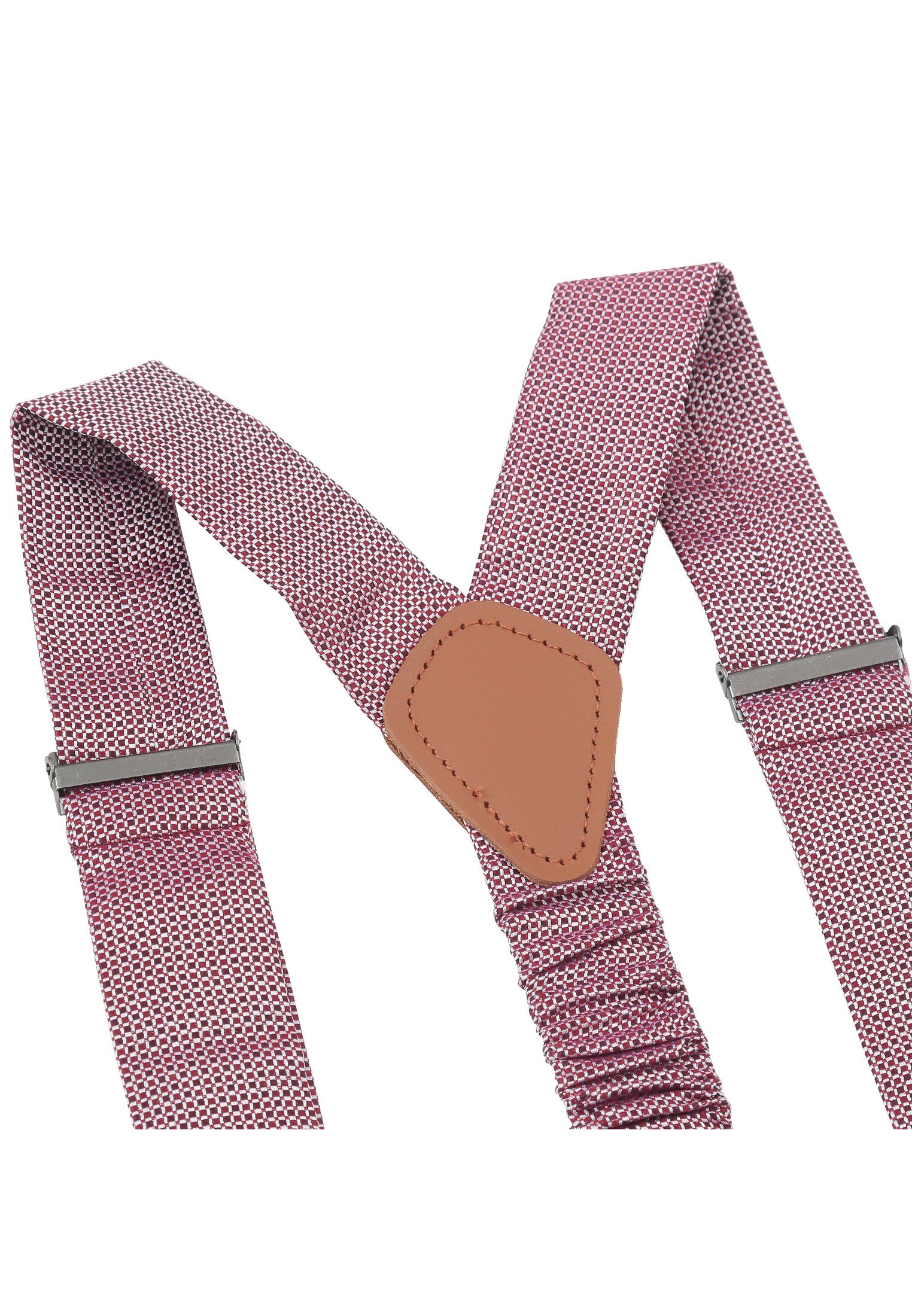 Seidenfalter Fliege SET HOSENTRAEGER+FLIE, BORDO