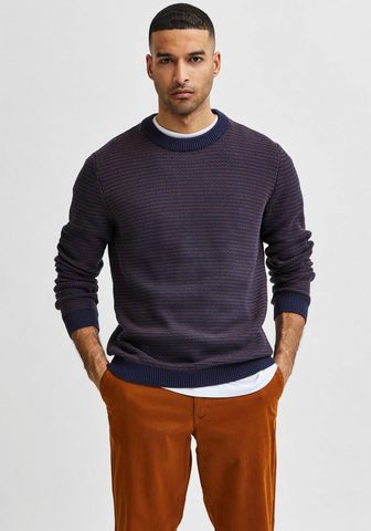 SELECTED HOMME Megztinis apvalia iškirpte »WES KNIT C...