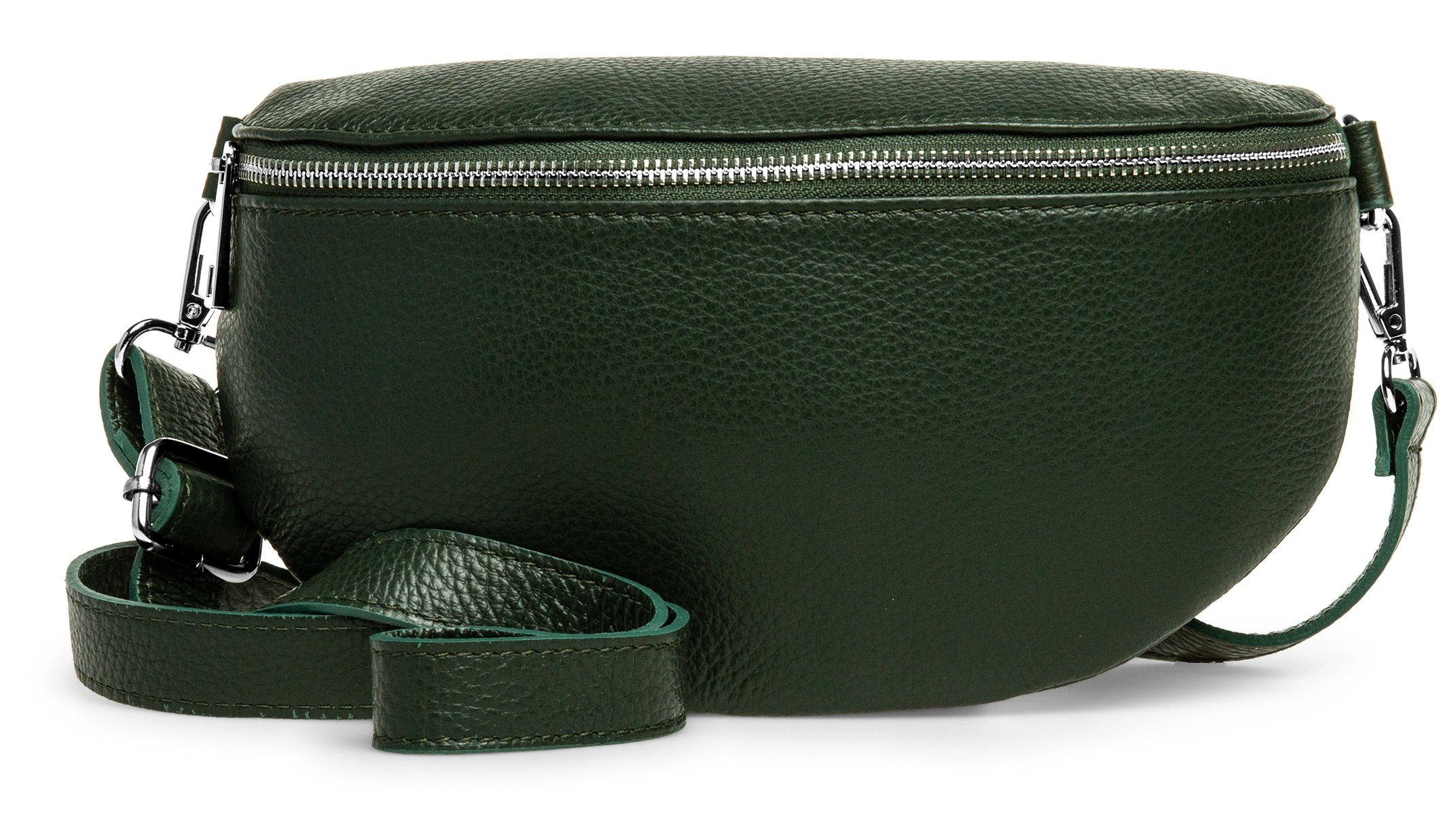 Caspar Gürteltasche Mittelgroße Leder Cross Body Gürteltasche -CLASSIC LINE- Modell No.799, leicht, robust & unempfindlich - 100% Echtleder - Handmade in Italy