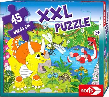 Noris Puzzle XXL Puzzle Dinosaurier, 45 Puzzleteile