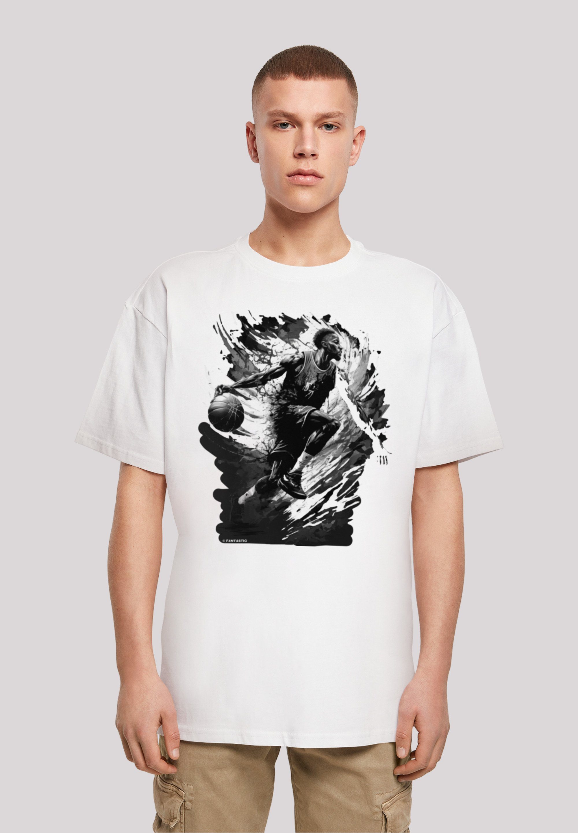 bestellen Basketball TEE Splash F4NT4STIC OVERSIZE Print, bitte Fällt eine weit Größe T-Shirt kleiner Sport aus,