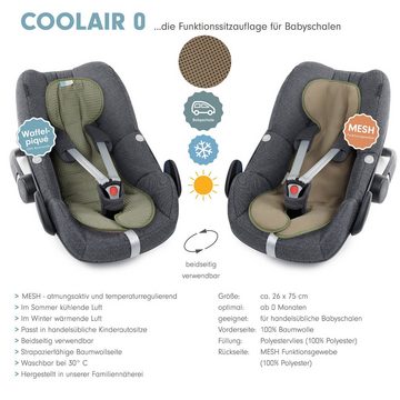 Liebes von priebes Autositzbezug COOLAIR 0, Sitzauflage für Babyschale, Funktionssitzauflage mit Baumwo