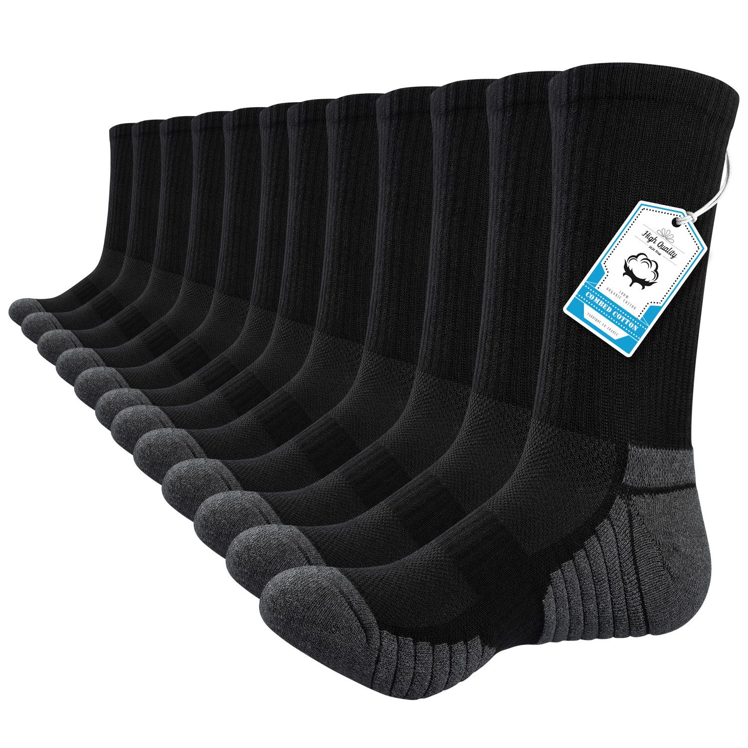 TANSTC Sportsocken Wandersocken Trekkingsocken 6 Paar Damen & Herren Outdoor Socken (Set, 6 Paar Socken im Set) Atmungsaktiv, elastisch, bequem, strapazierfähig, formstabil