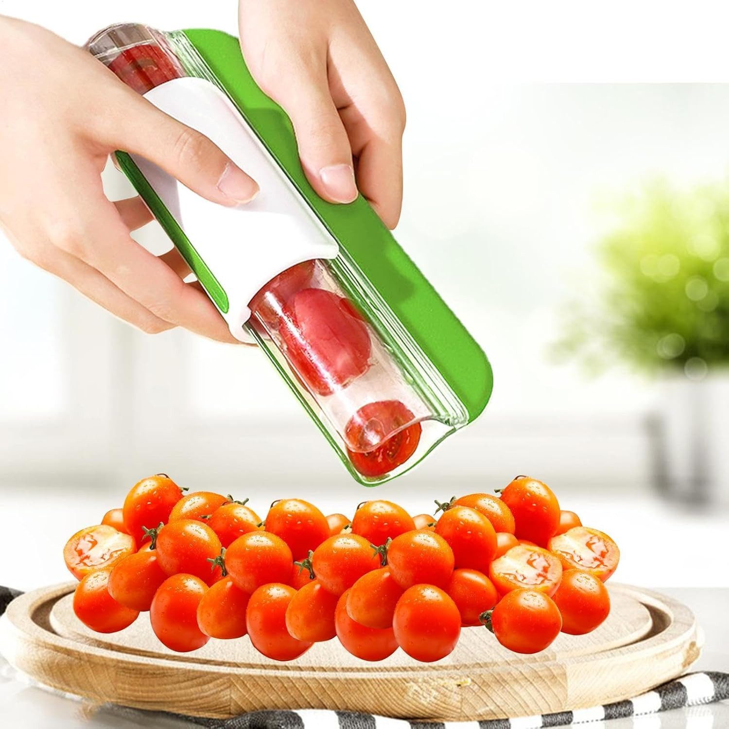 Gemüseschneider Traubenschneider Erdbeer Slicer Obstschneidemaschine Salatschneider