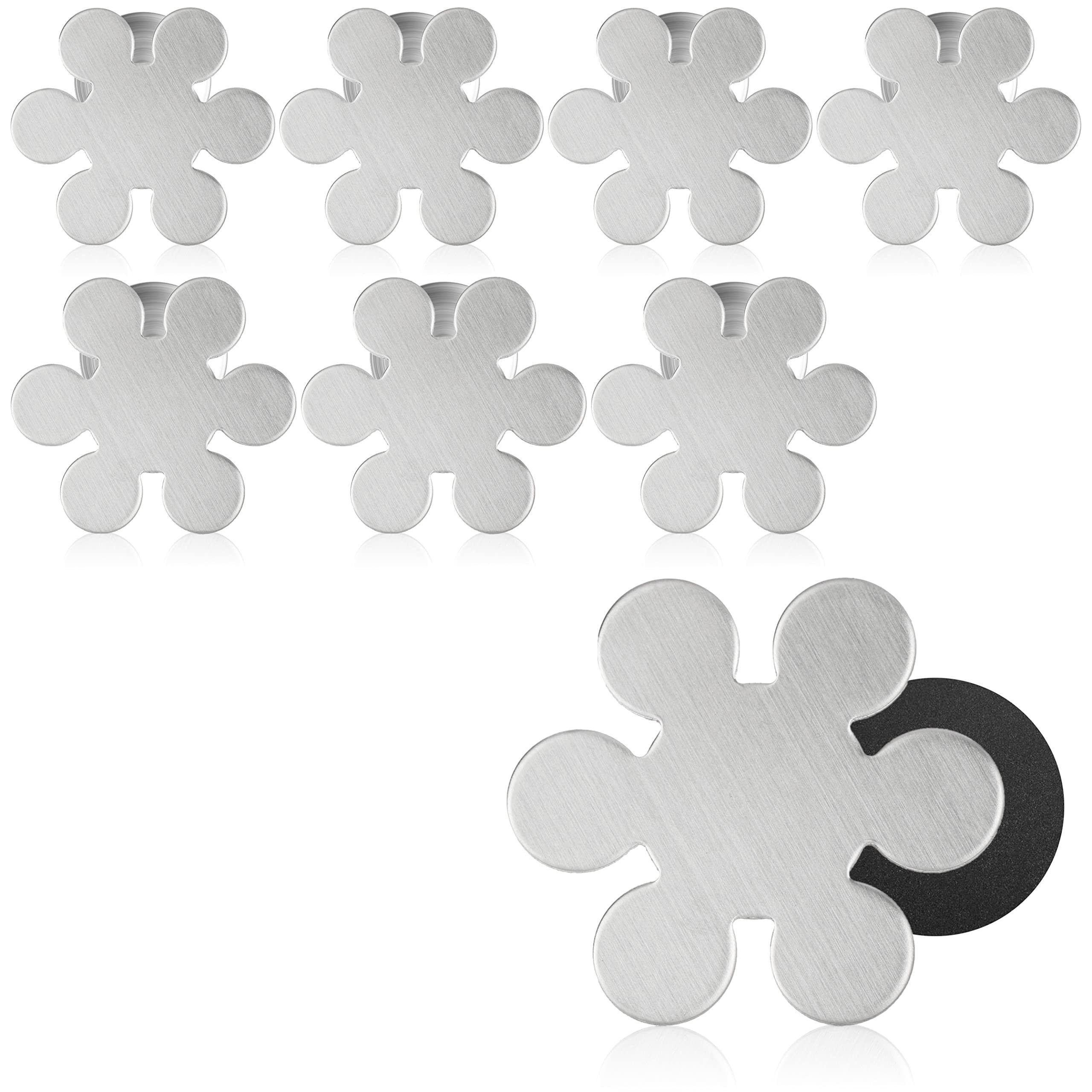 com-four Tischtuchklammern, (8-St), Tischtuchgewichte aus Edelstahl – magnetische Tischtuchklammer