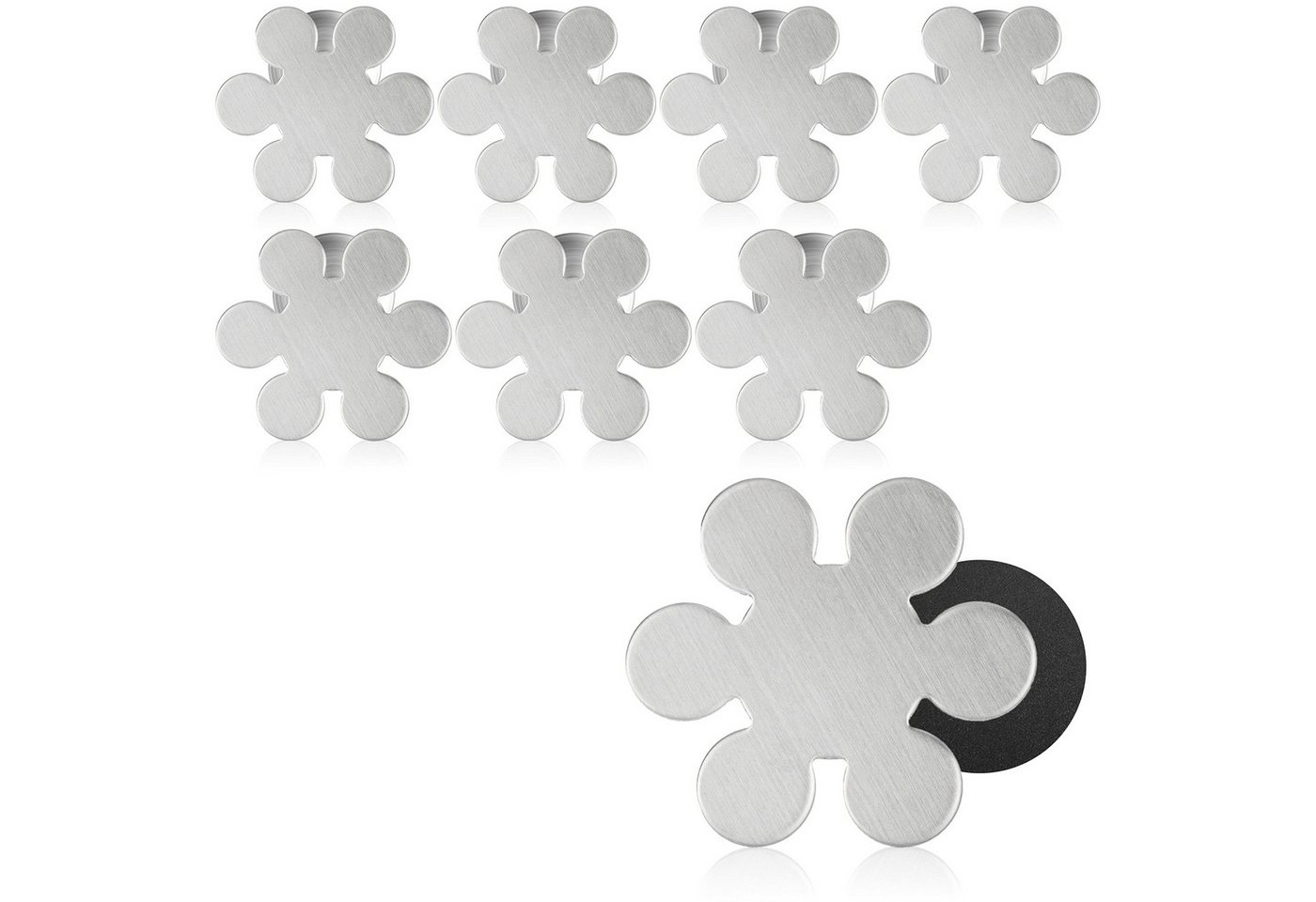 com-four Tischtuchklammern, (8-St), Tischtuchgewichte aus Edelstahl – magnetische Tischtuchklammer