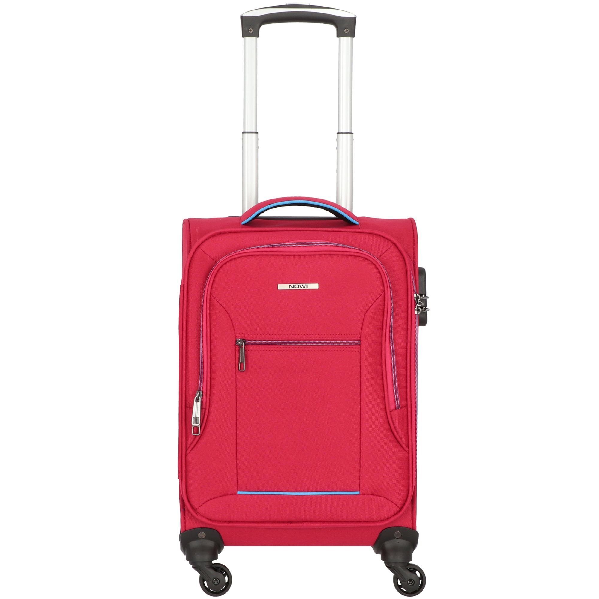 NOWI Handgepäck-Trolley Sevilla, 4 Rollen, Polyester bord-blau