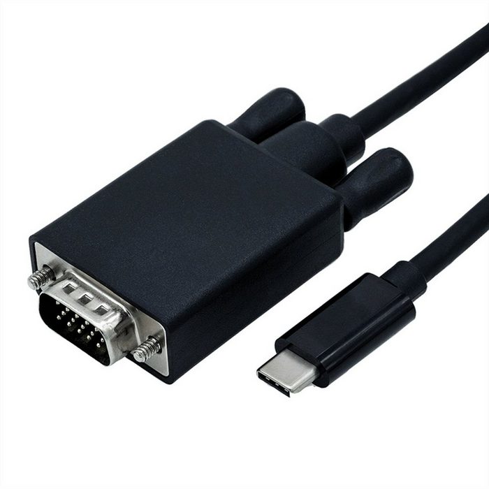 ROLINE USB Typ C - VGA Adapterkabel ST/ST Audio- & Video-Adapter USB Typ C (USB-C) Männlich (Stecker) zu HD D-Sub 15-polig (HD-15) VGA Männlich (Stecker) 200.0 cm