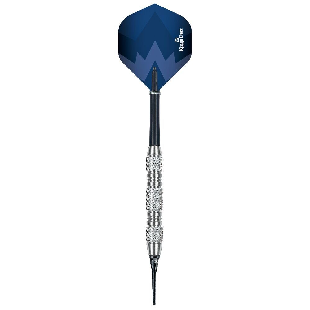 Kings Dart Softdarts Softdart-Set Turnier, Blau, Solide Pfeile mit schlankem Turnier-Flight
