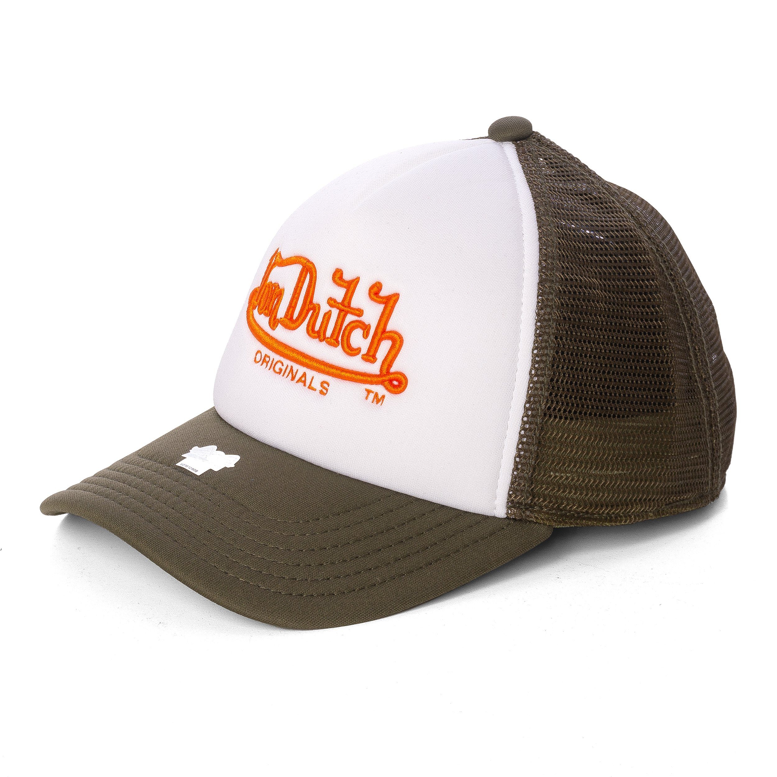 Von Dutch Baseball Cap Von Dutch Trucker Atlanta Snapback Cap grey orange | Trucker Caps