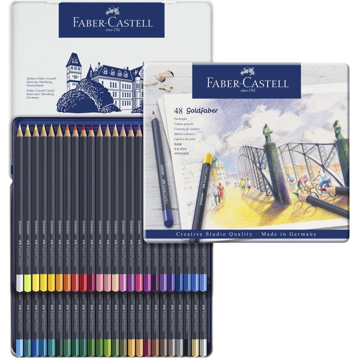 Faber-Castell Buntstift Farbstift Goldfaber permanent sortiert VE=48 Stück Etui