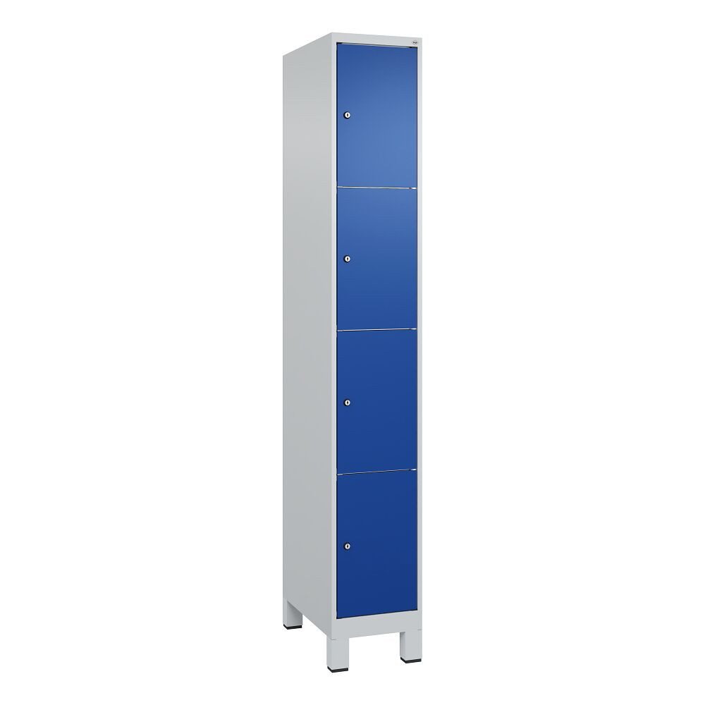 C+P Garderobenschrank Fächerschrank Classic Plus, 4 Fächer übereinander, Abteilbreite 30 ... Für Schule, Verein und Fitness-Studios