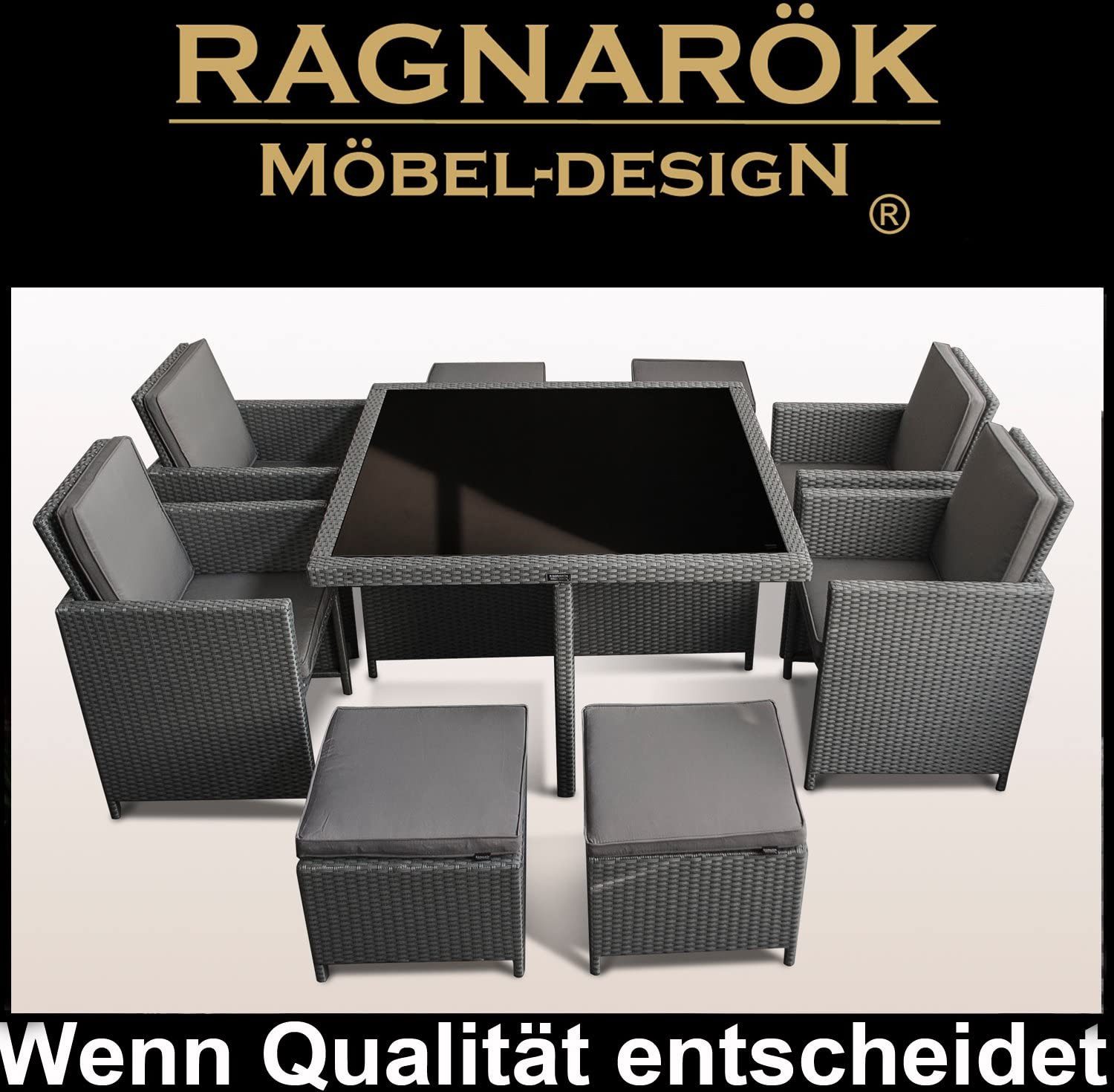 Ragnarök Möbel-Design Garten-Essgruppe Esstisch Set Heimdall günstig online kaufen