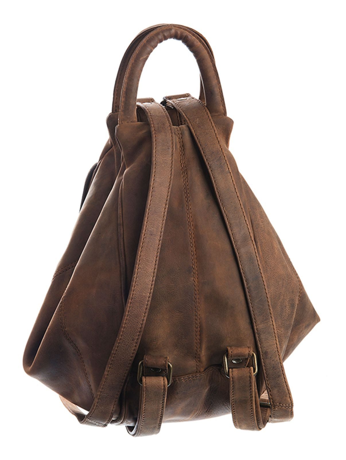 GreenLand Nature Rucksack Convertible Backpack, aus echtem Rindsleder
