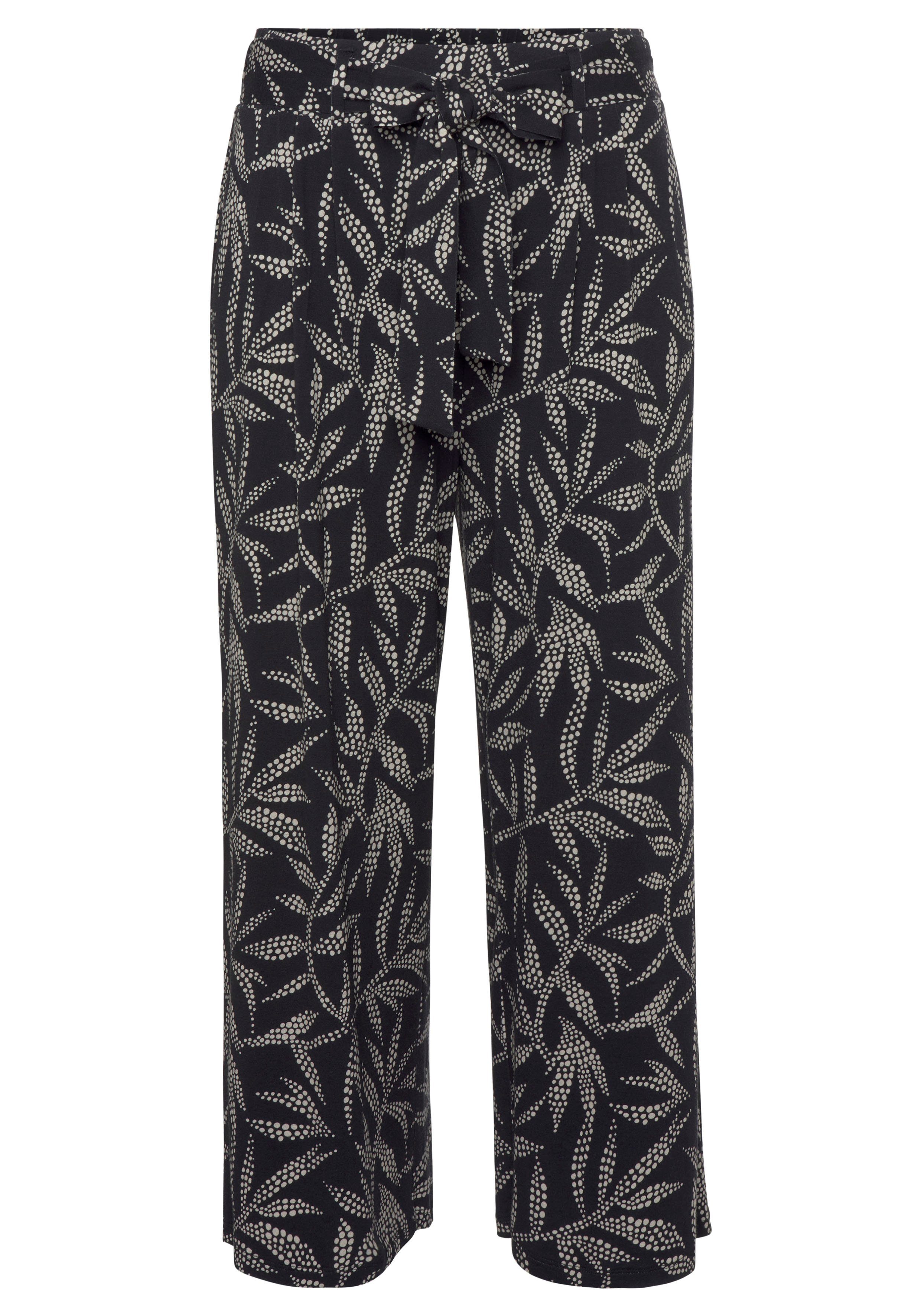 LASCANA Culotte (mit Bindegürtel) mit Blätterdruck, günstig online kaufen