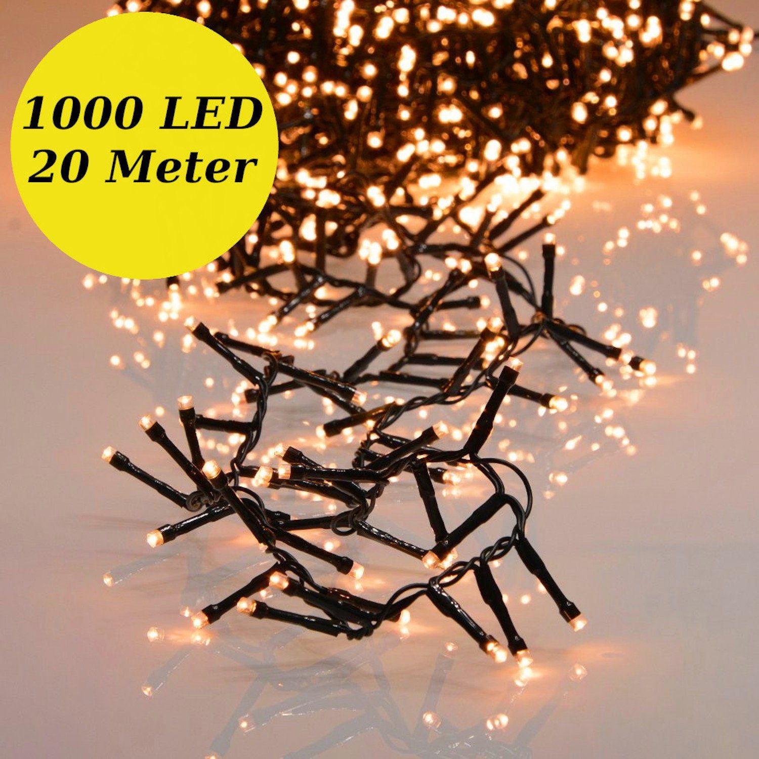 INtrenDU LED-Lichterkette Lichterkette EXTRA warmeiß 1000LED, günstig online kaufen