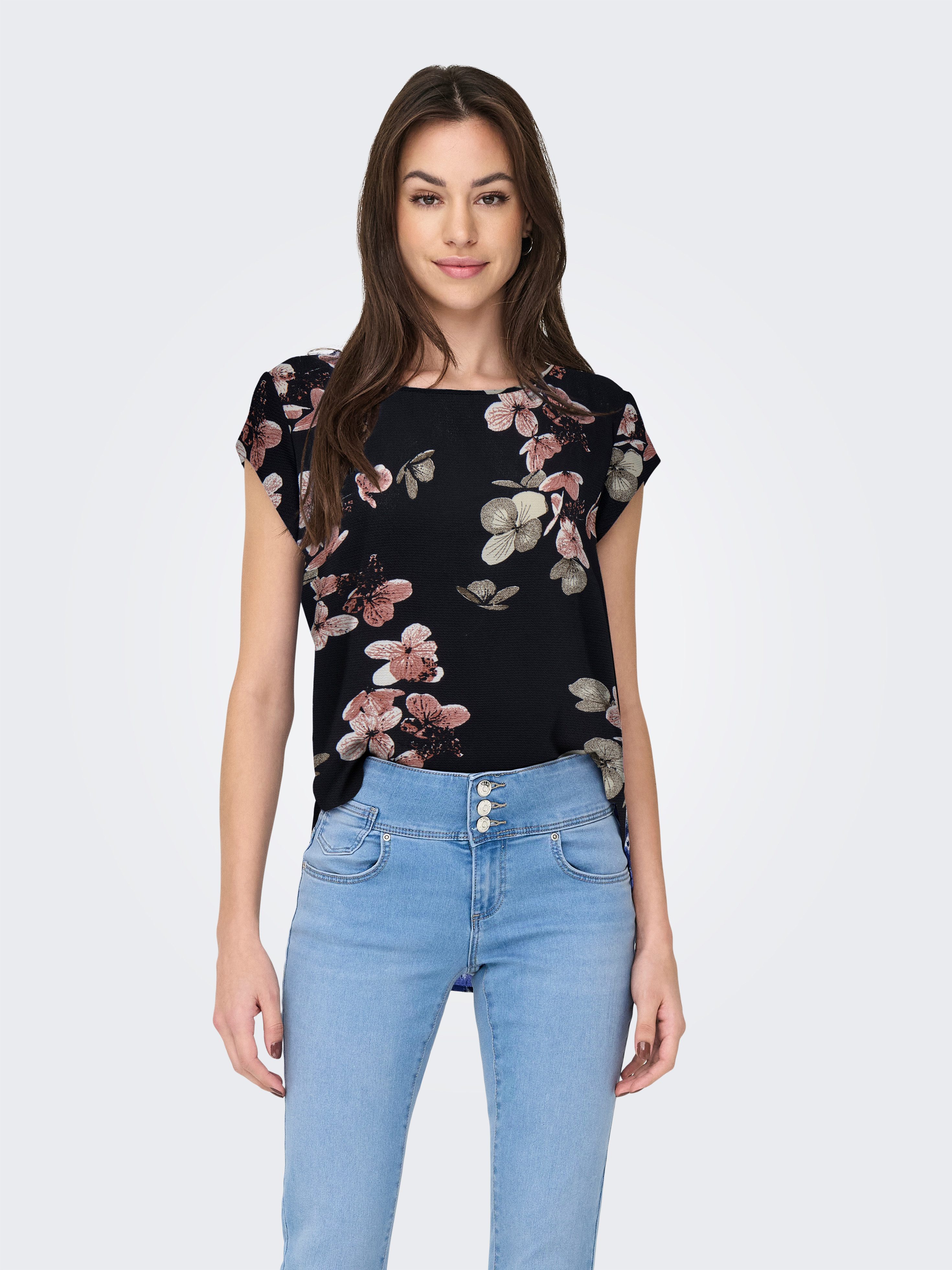 ONLY Shirtbluse ONLVIC S/S AOP TOP NOOS PTM mit Allover Druck günstig online kaufen
