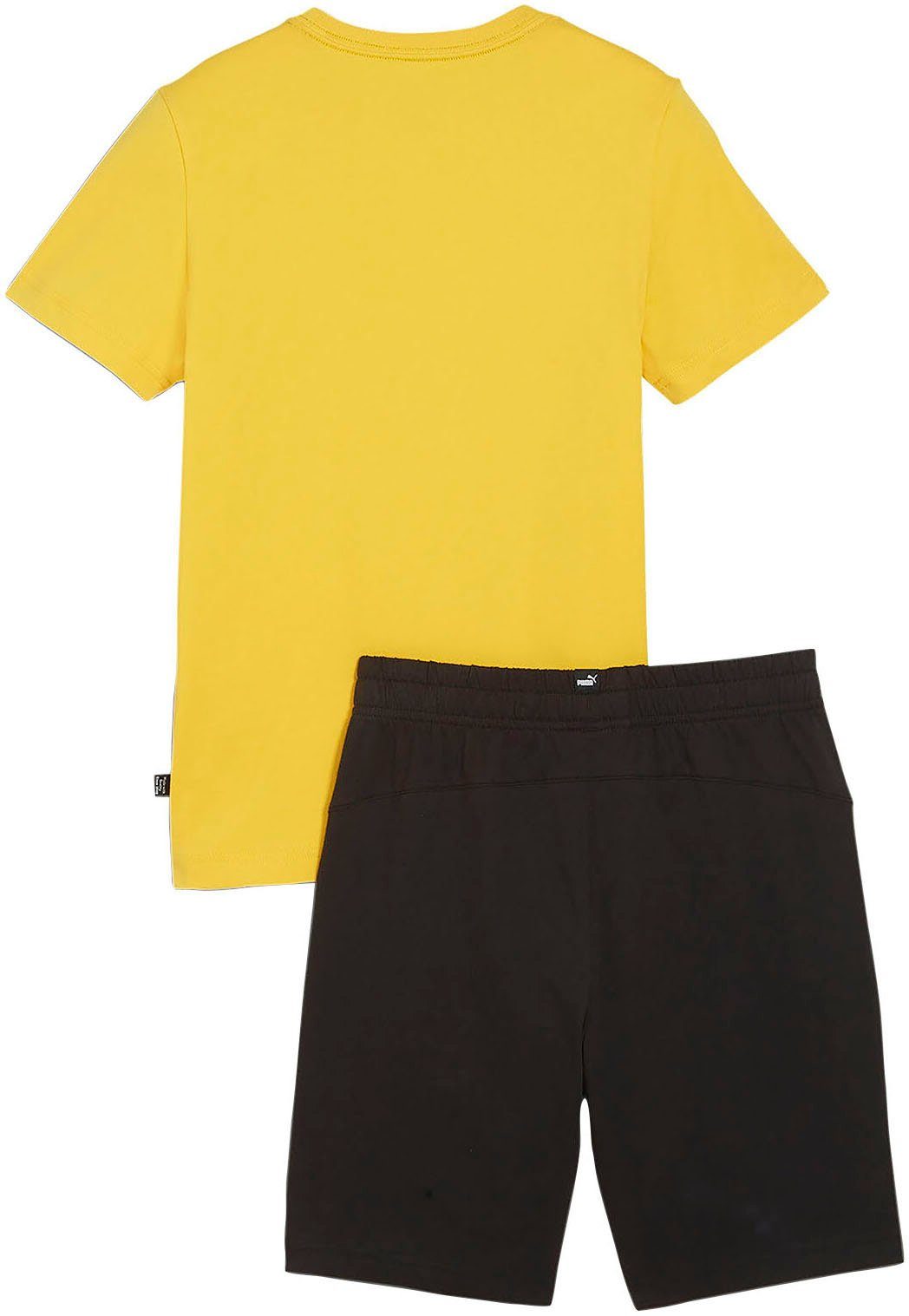 PUMA Jogginganzug SHORT JERSEY SET - Yellow für Kinder Sizzle (2-tlg)