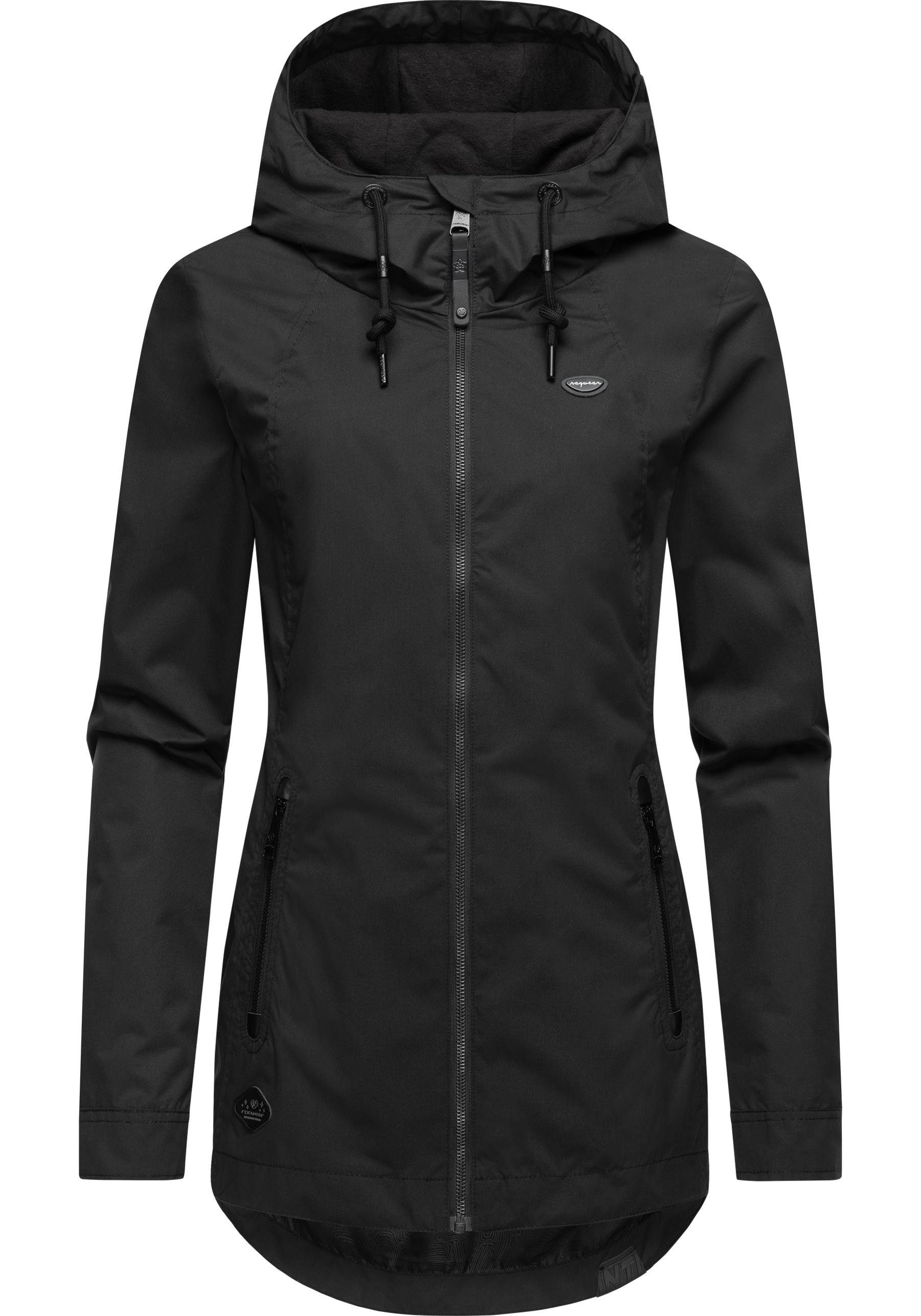 Ragwear Outdoorjacke Zuzka stylische Übergangsjacke mit großer Kapuze