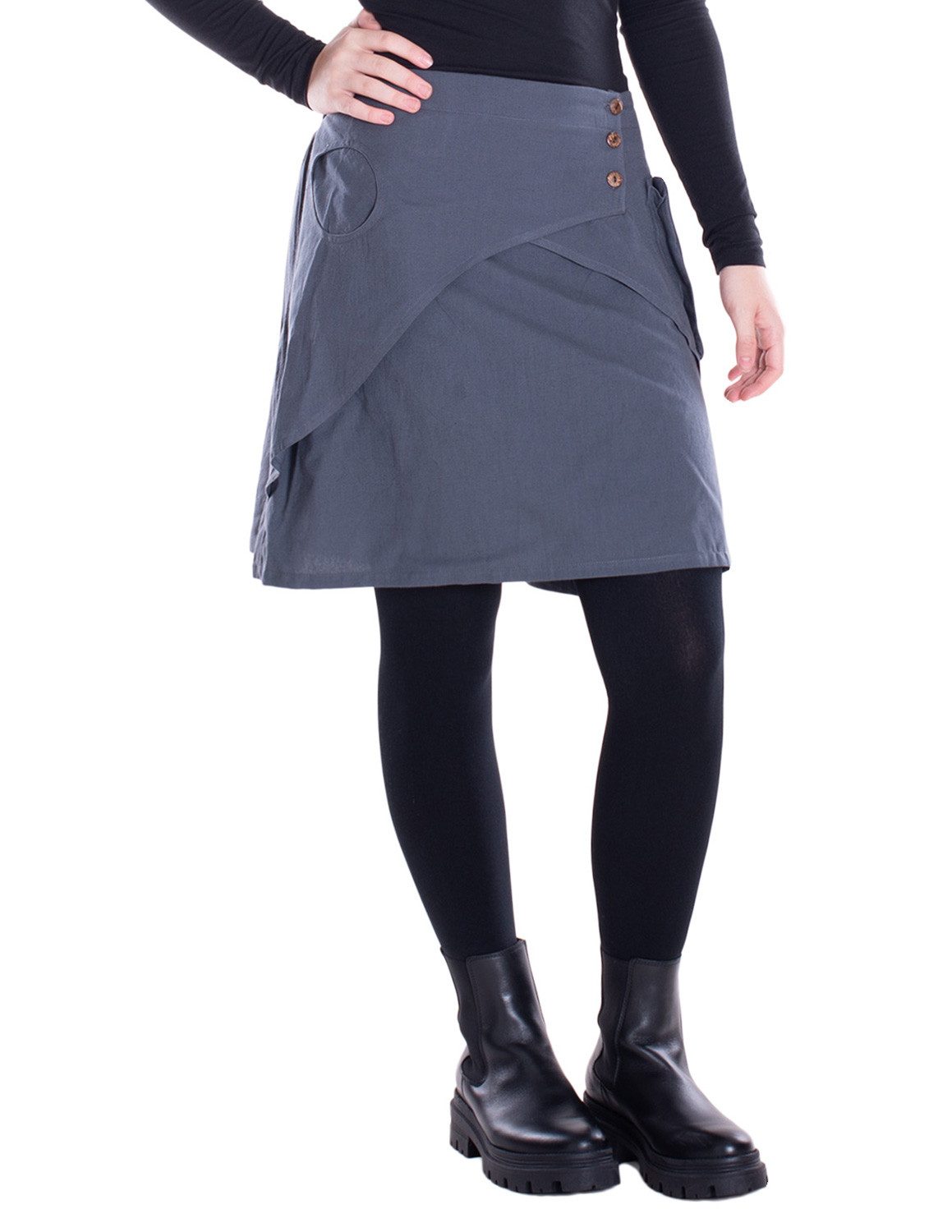 Vishes Minirock Damen Mini-Rock Baumwolle A-Linie günstig online kaufen