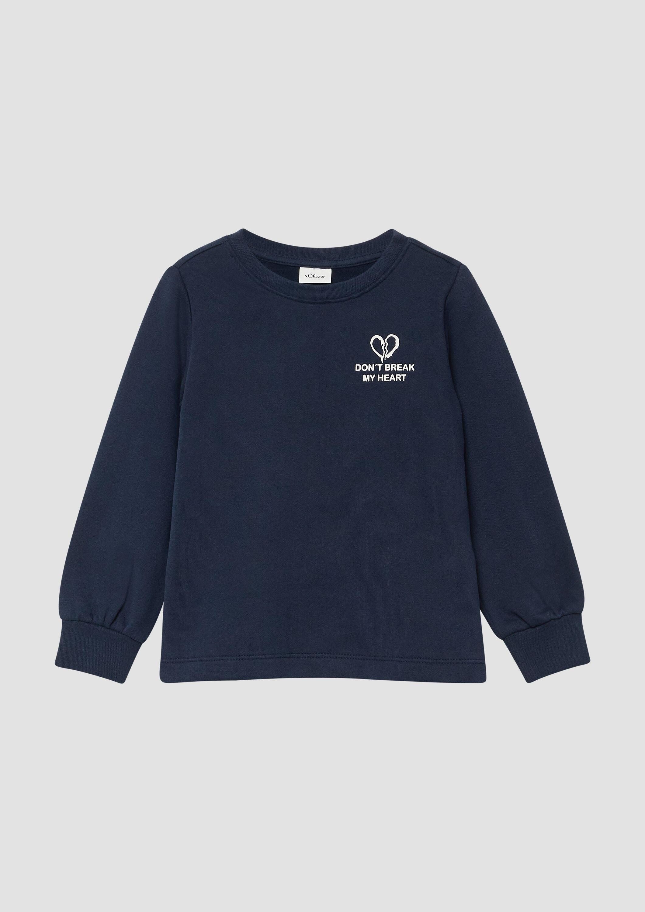 s.Oliver Sweatshirt Sweatshirt Kuscheliges Sweatshirt mit Rückenprint