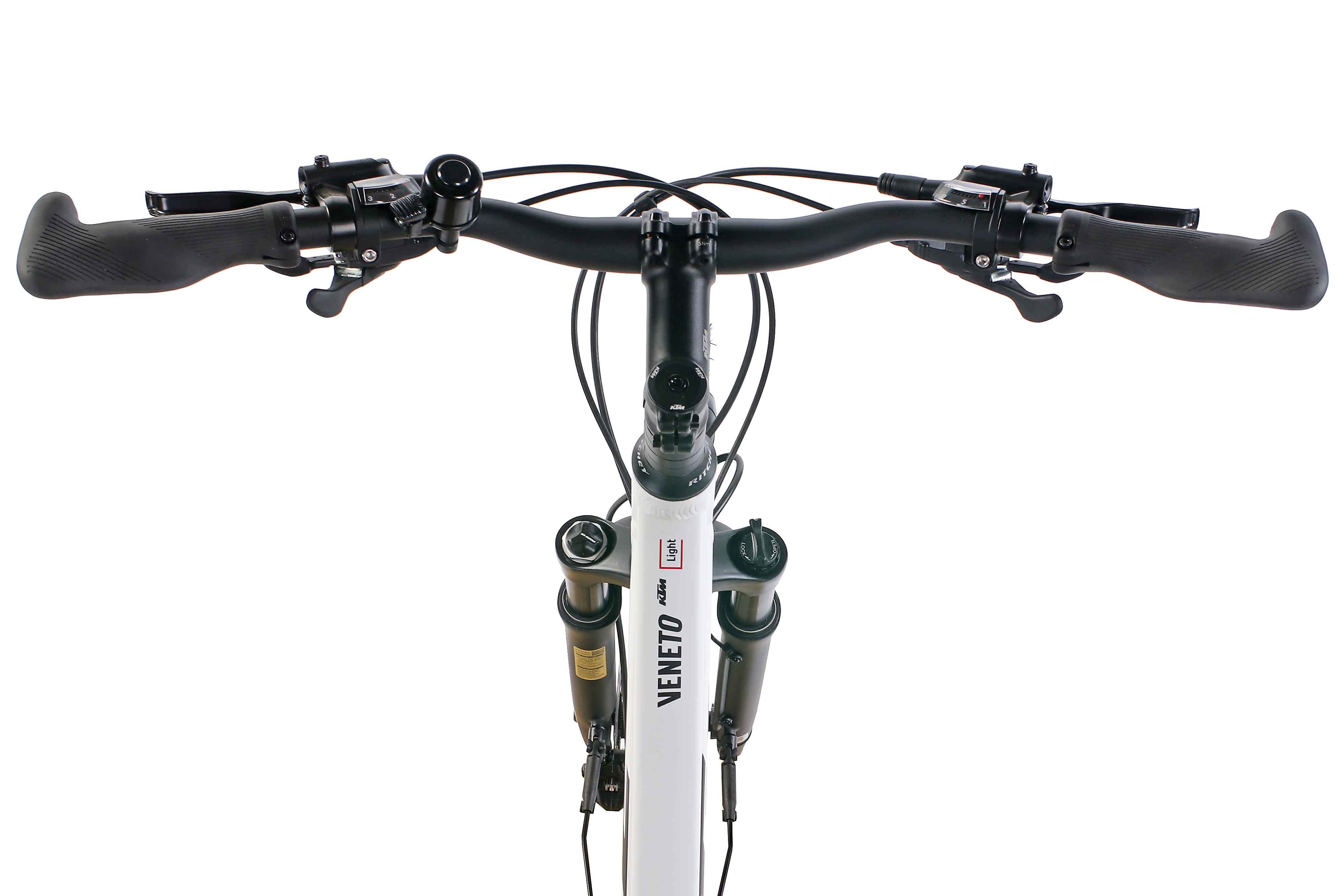 KTM Trekking Bike KTM Veneto Light Disc Women's Trapezoid White 2024, 30-speed Shimano Deore XT T8000-10 SGS shadow, derailleur gears