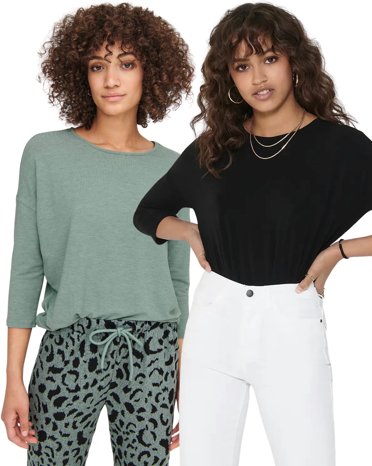 ONLY 3/4 Arm-Pullover (Set, 2er-Pack) Locker geschnitten günstig online kaufen