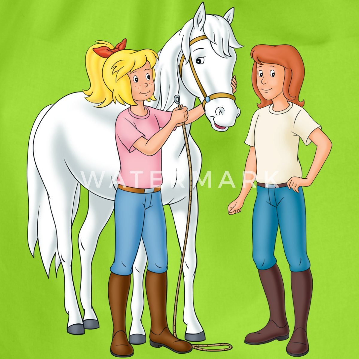 Spreadshirt Turnbeutel Bibi Und Tina Kümmern Sich Um Sabrina Turnbeutel (1-tlg)