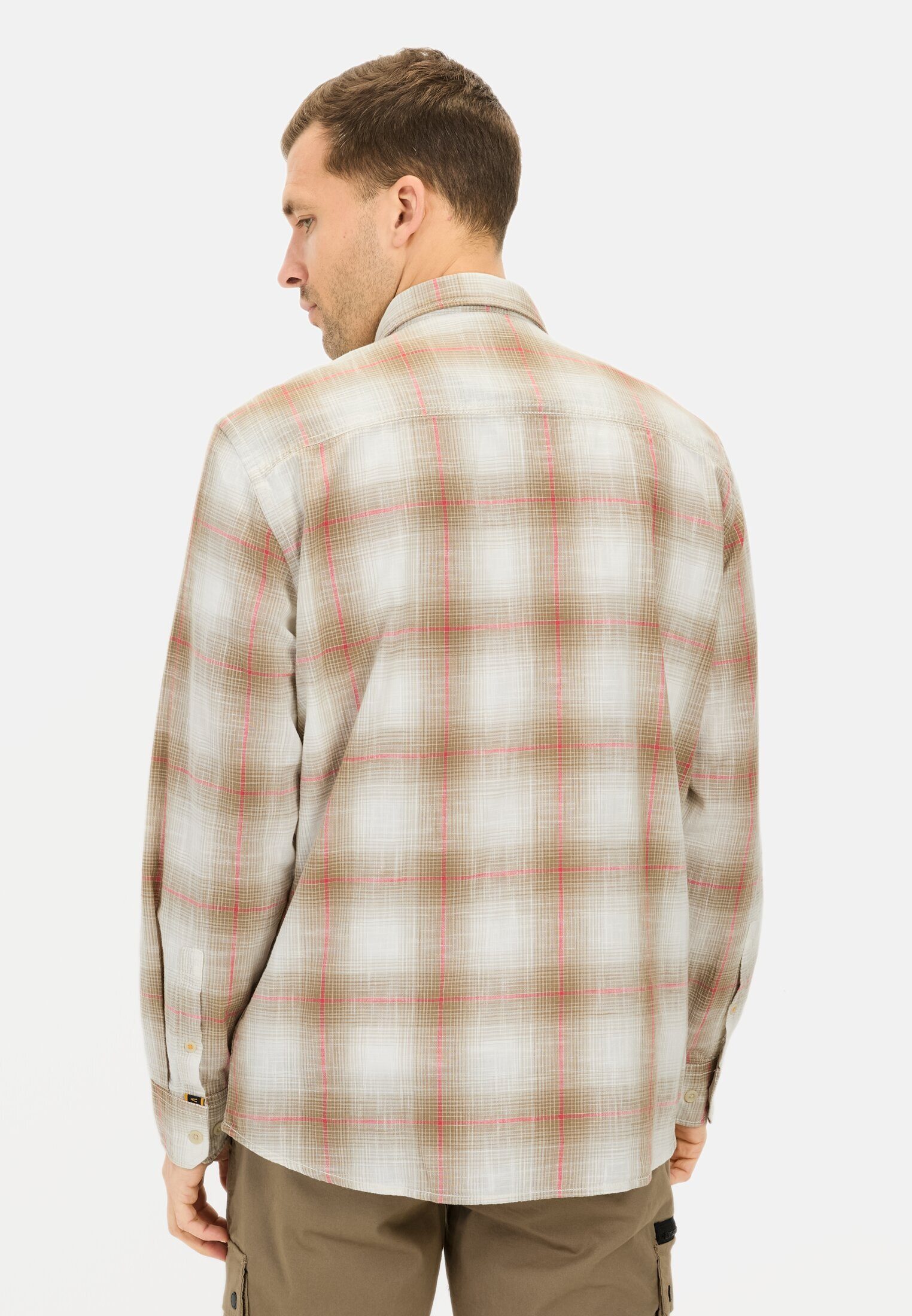 camel active Karohemd aus Baumwolle Langarm Kentkragen Kentkragen günstig online kaufen