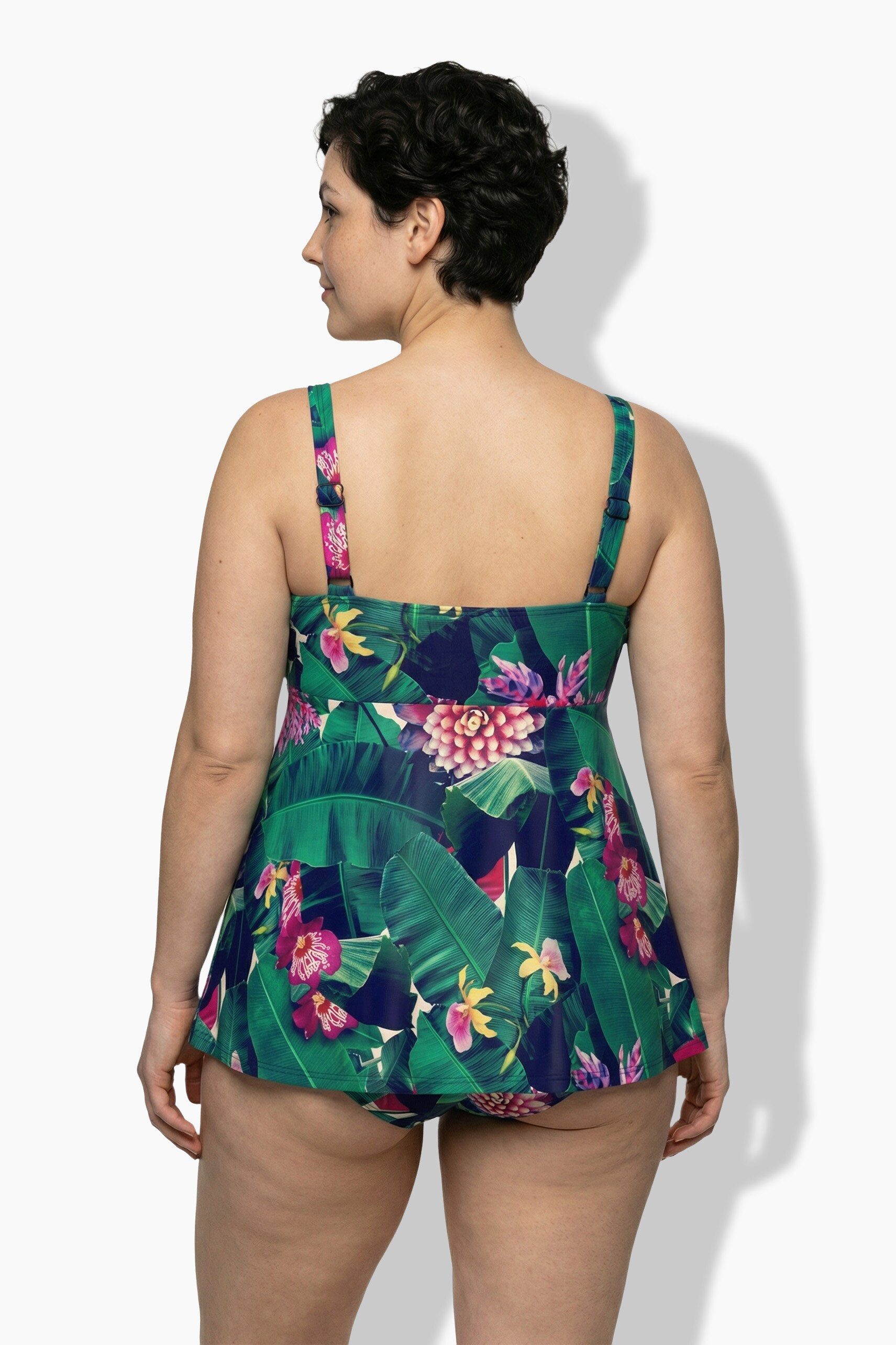 Ulla Popken Soft-BH Tankini Blüten Softcups Träger verstellbar