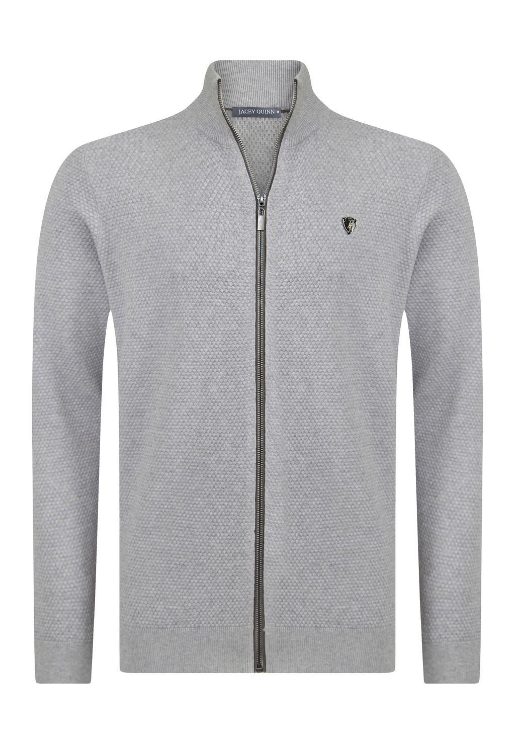 Jacey Quinn Cardigan Honeycomb Braid Zipper günstig online kaufen
