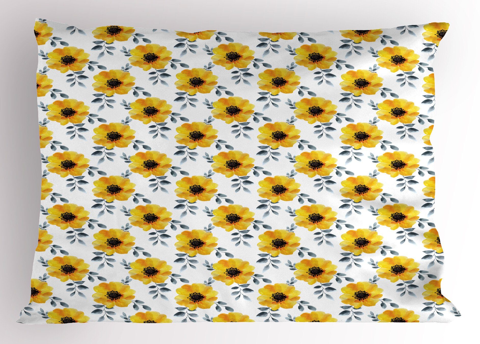 Abakuhaus Size Gedruckter Blumen Kopfkissenbezug, Stück), Mohnblüten Standard Kissenbezüge Dekorativer Aquarell (1