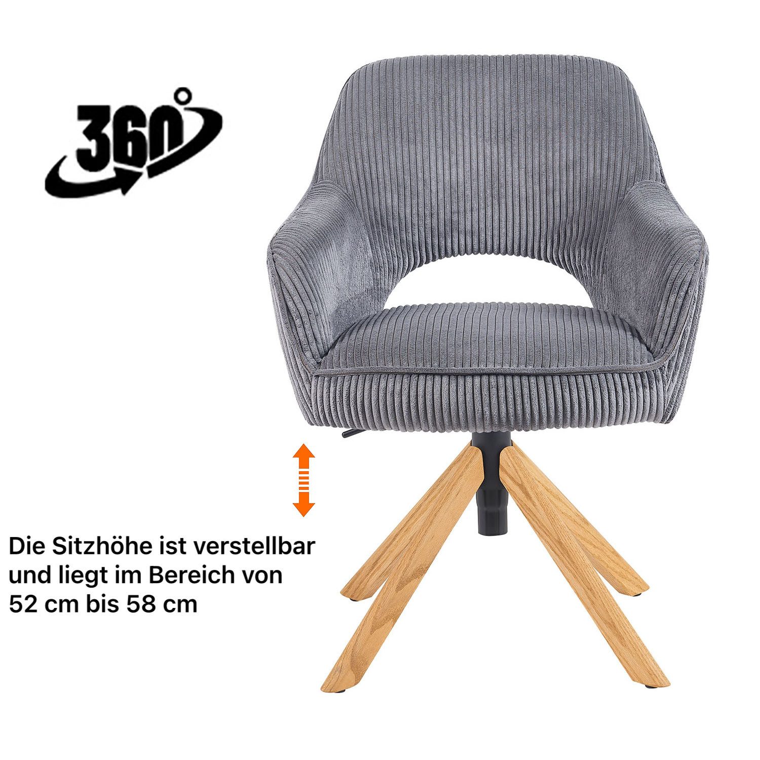 DUBI Möbel Polsterstuhl Mika-Lara 2er-Set günstig online kaufen