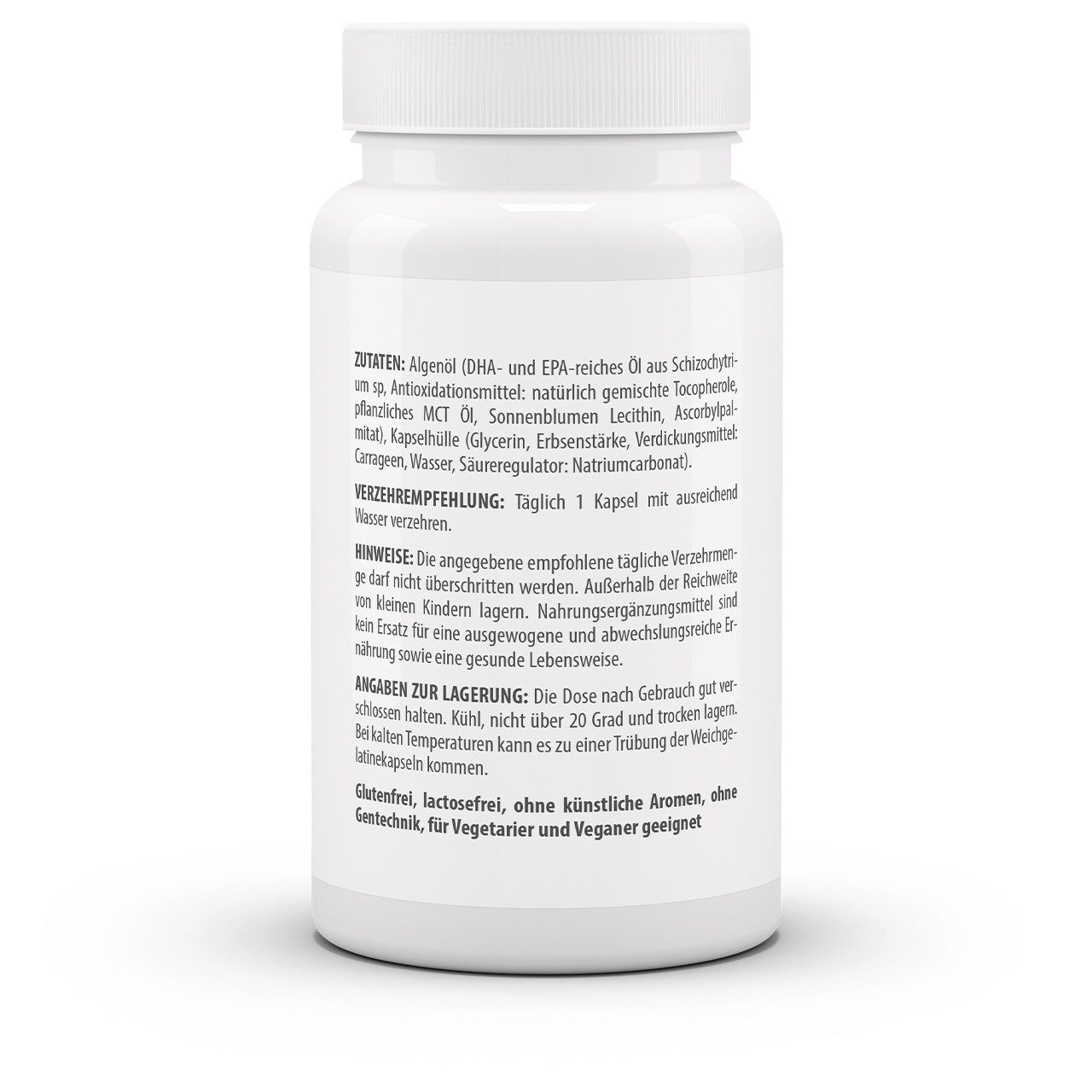 vitaworld Omega 3 vegan - 625 mg Algenöl und 250 mg DHA pro Kapsel Kapseln, 120 St., 102 g