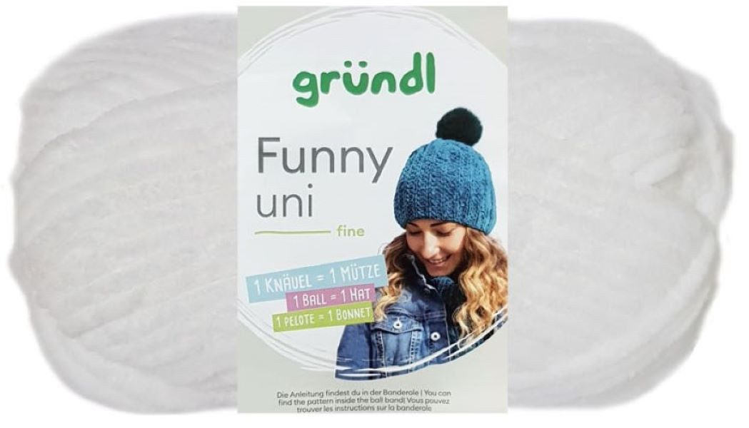 Gründl 100 Gramm Gründl Funny Uni Mikrofasergarn Farbauswahl Bastelgarn