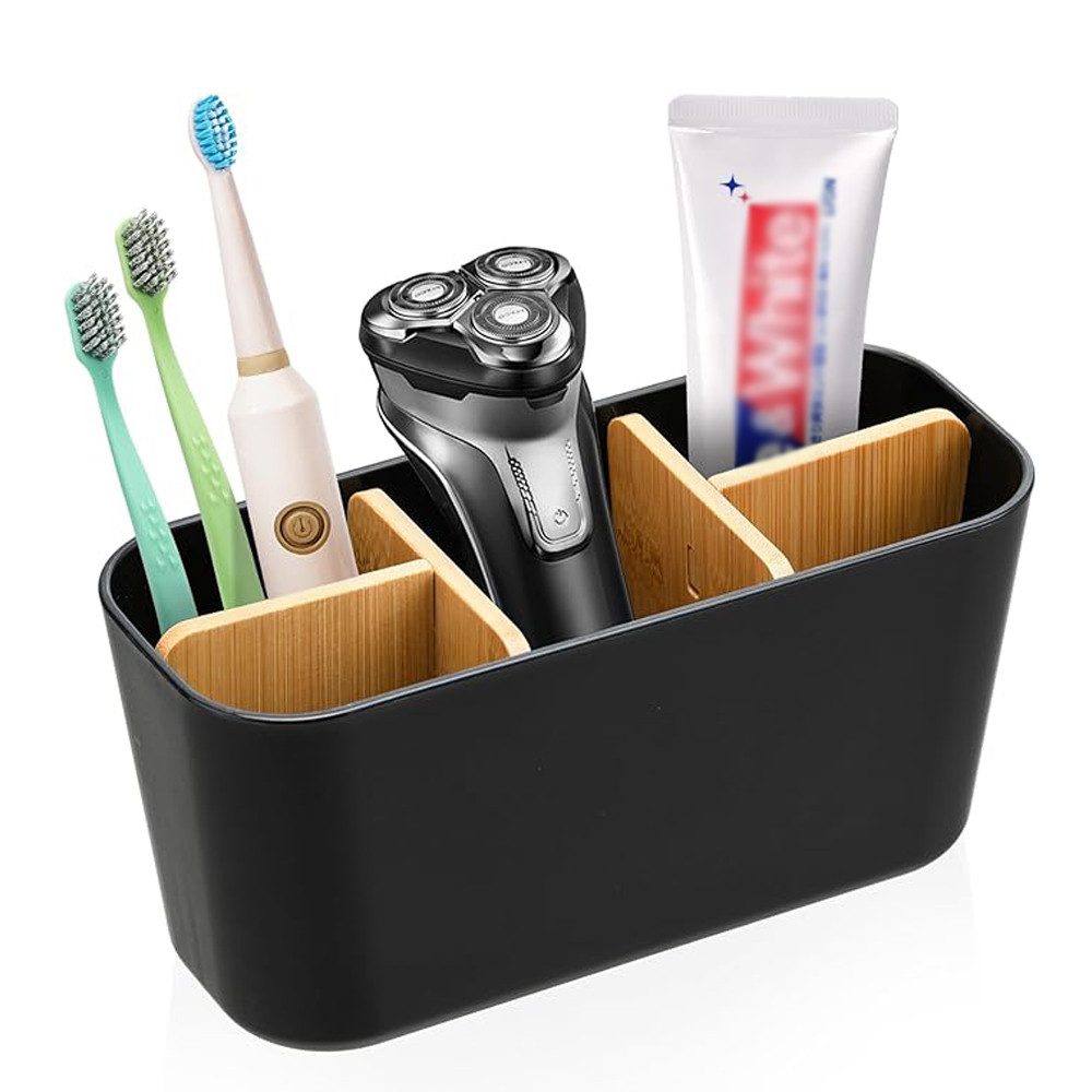 NUODWELL Zahnbürstenhalter Bambus Trennwand Zahnbürstenhalter, Toothbrush H günstig online kaufen