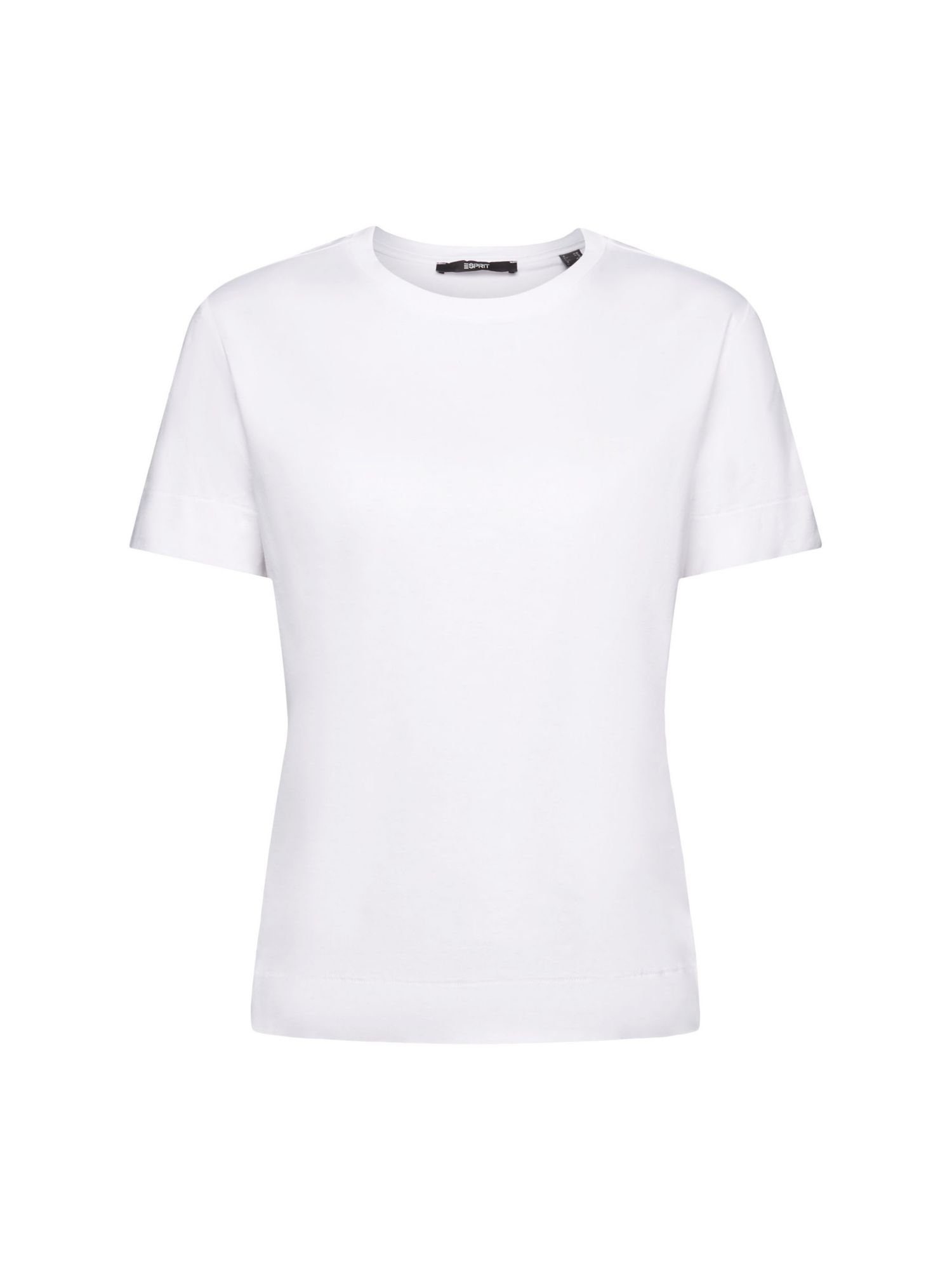 Esprit Collection T-Shirt T-Shirt mit Print auf Brusthöhe (1-tlg) WHITE