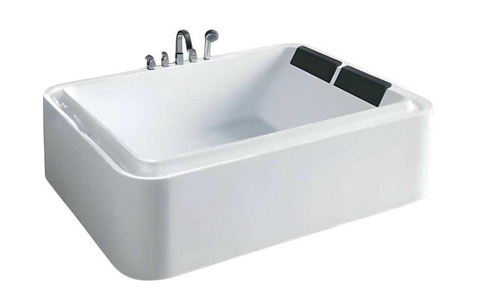 JVmoebel Whirlpool-Badewanne Hydromassagewanne 180x110 cm Weiß Acryl Wellness Whirlpool, Made in Europe