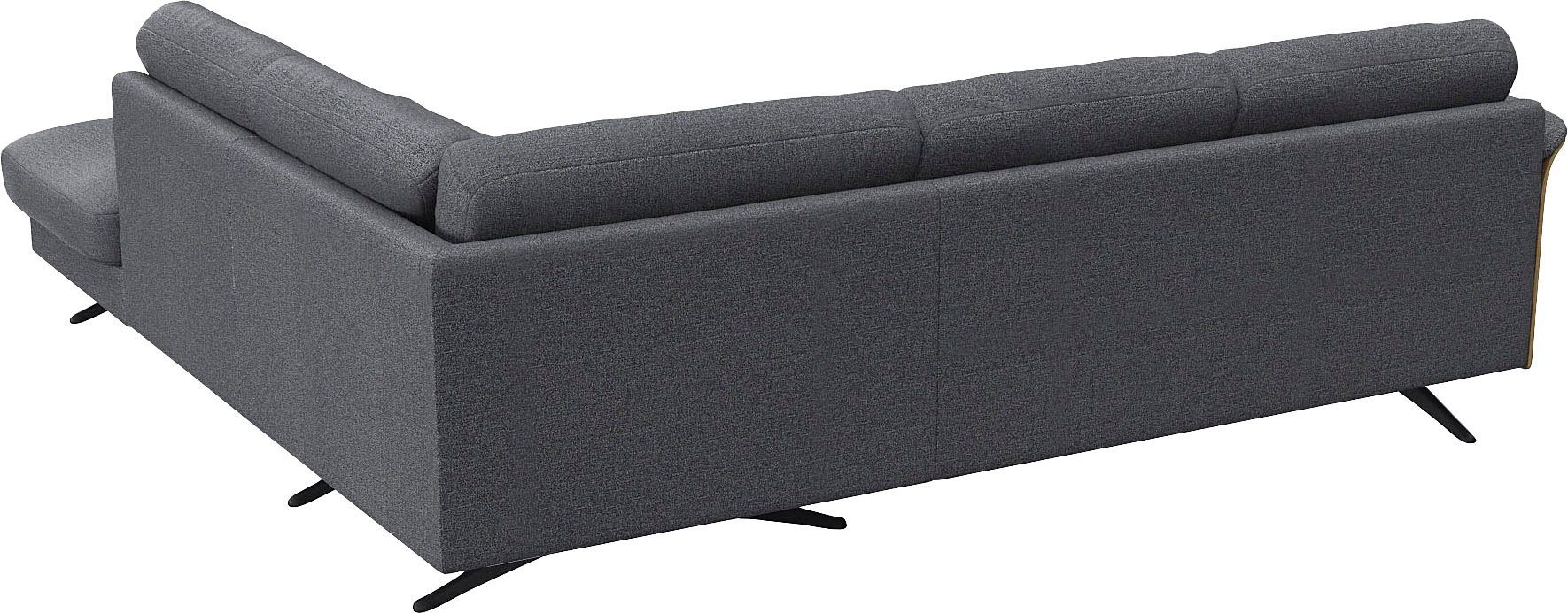 FLEXLUX Ecksofa Glow, super bequem durch hochwertigem Sitzaufbau mit Federkern, L-Form, Modernes skandinavisches Design