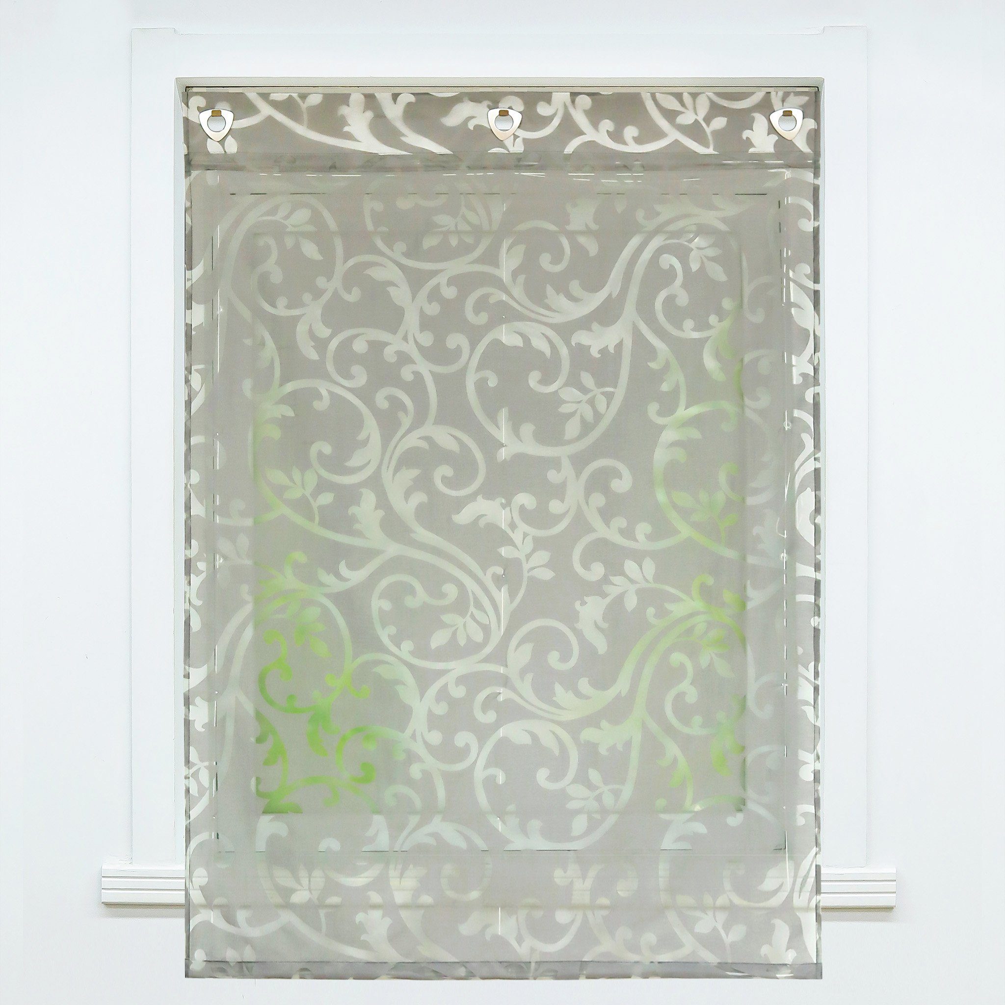 Delien Raffrollo Jessica, mit Hakenaufhängung, Voile Ösenrollo Ausbrenner günstig online kaufen