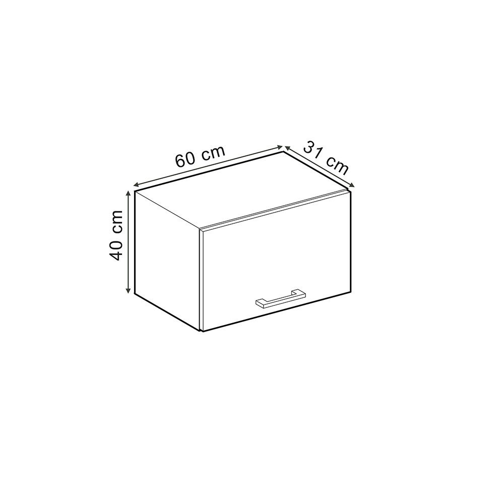 Vicco Hängeschrank R-Line, Sonoma/Goldkraft Eiche, 60 cm Flach (1-St)