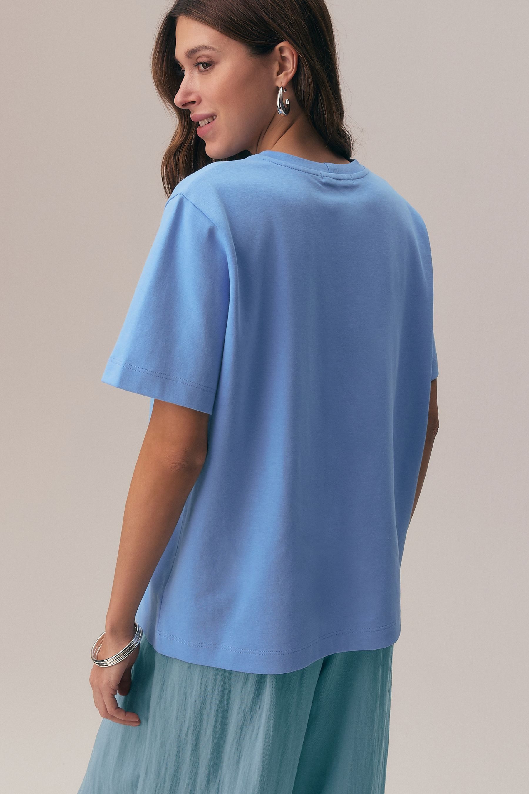 Next T-Shirt Schweres T-Shirt mit Rundhalsausschnitt (1-tlg) günstig online kaufen