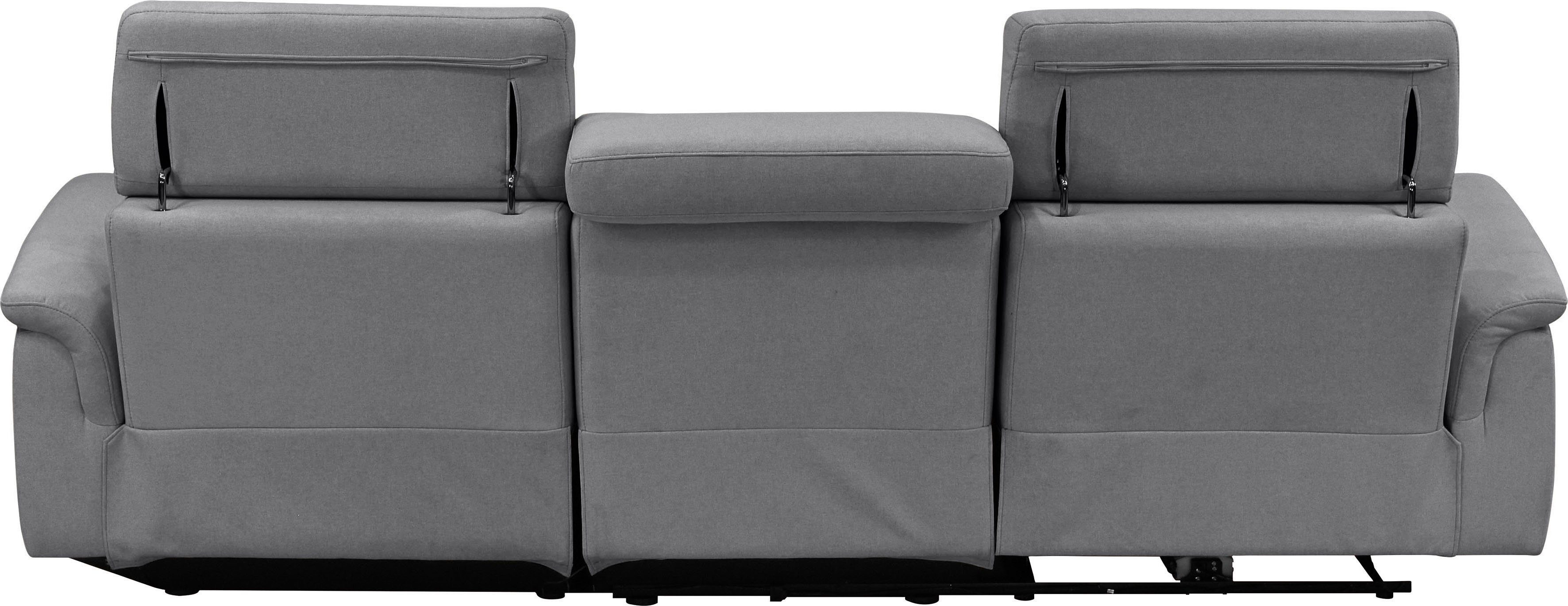 Home affaire Ecksofa Pareli, L-Form, 259cm,m. Recamiere, Echtleder, Kunstle günstig online kaufen