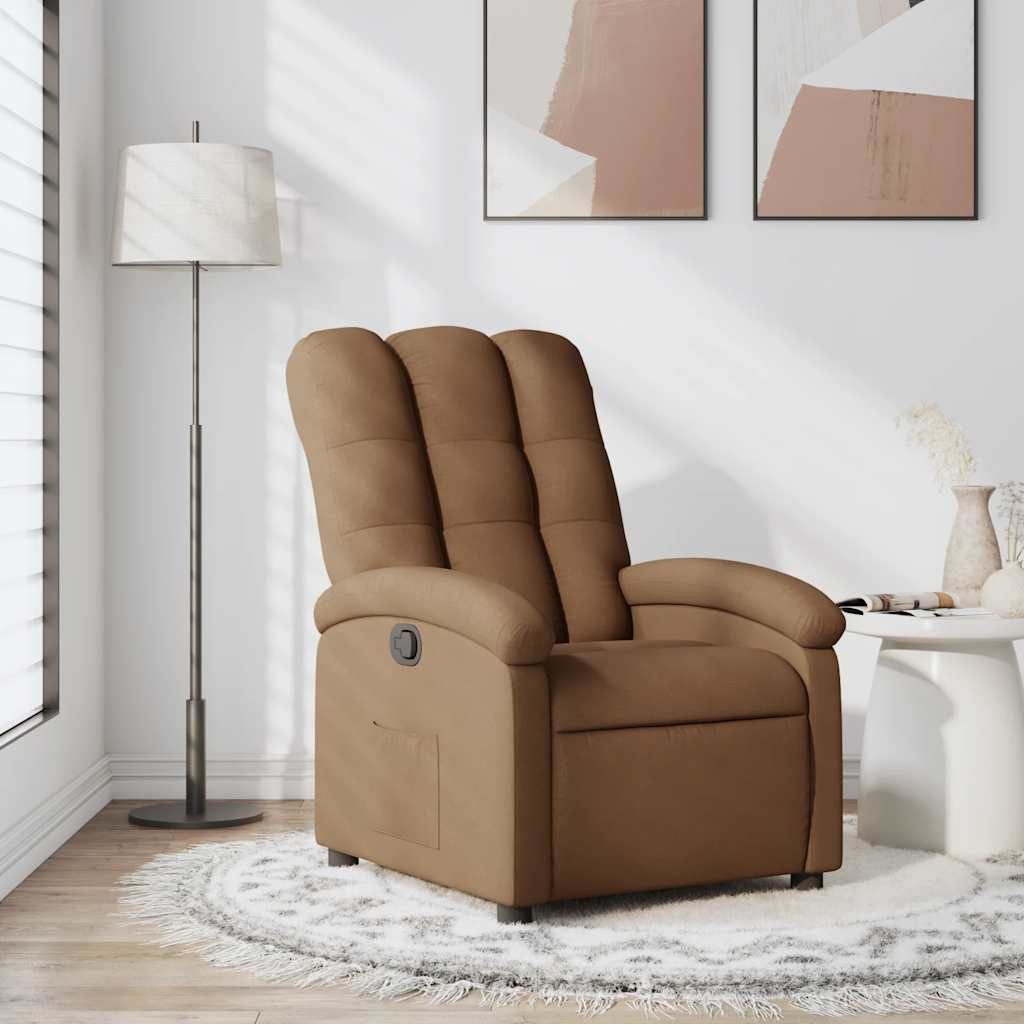 vidaXL Sessel Relaxsessel Braun Stoff (1-St)